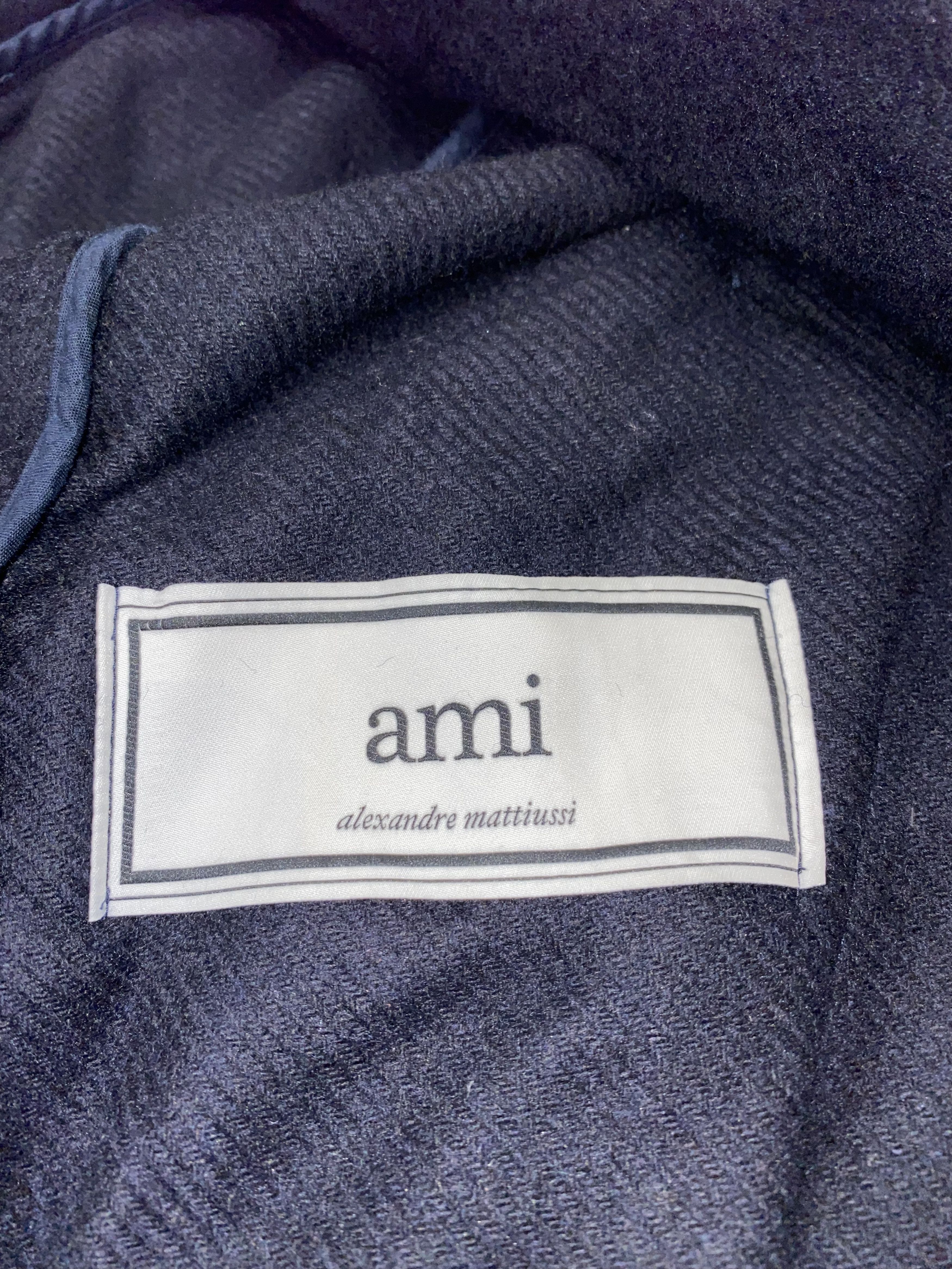 AMI AMI by Alexandre Mattiussi Dark Navy Wool Bomber Jacket Size US M / EU 48-50 / 2 - 13 Thumbnail