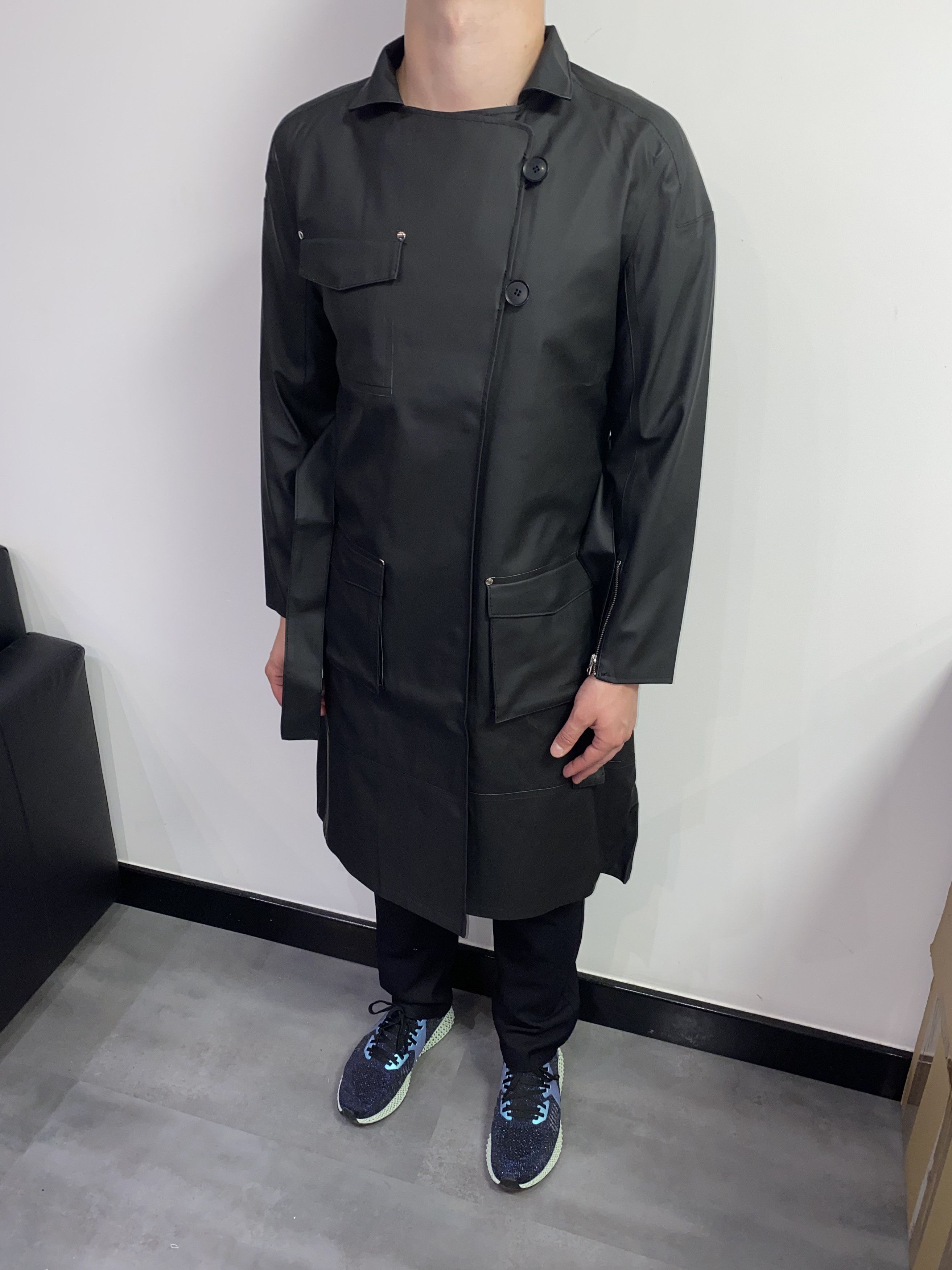 Stutterheim DS! Stutterheim Black Trench Raincoat Size US M / EU 48-50 / 2 - 1 Thumbnail