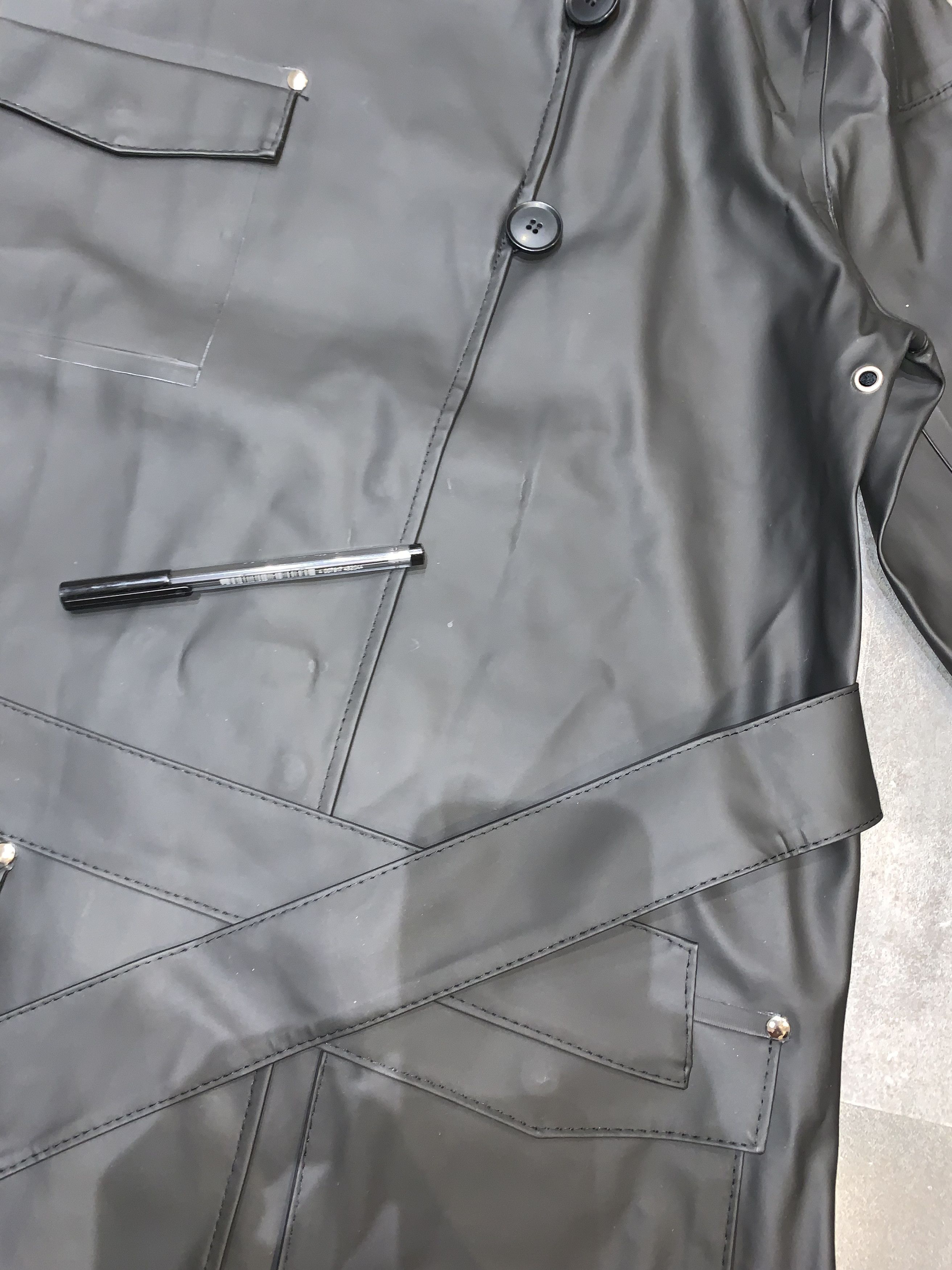 Stutterheim DS! Stutterheim Black Trench Raincoat Size US M / EU 48-50 / 2 - 6 Thumbnail