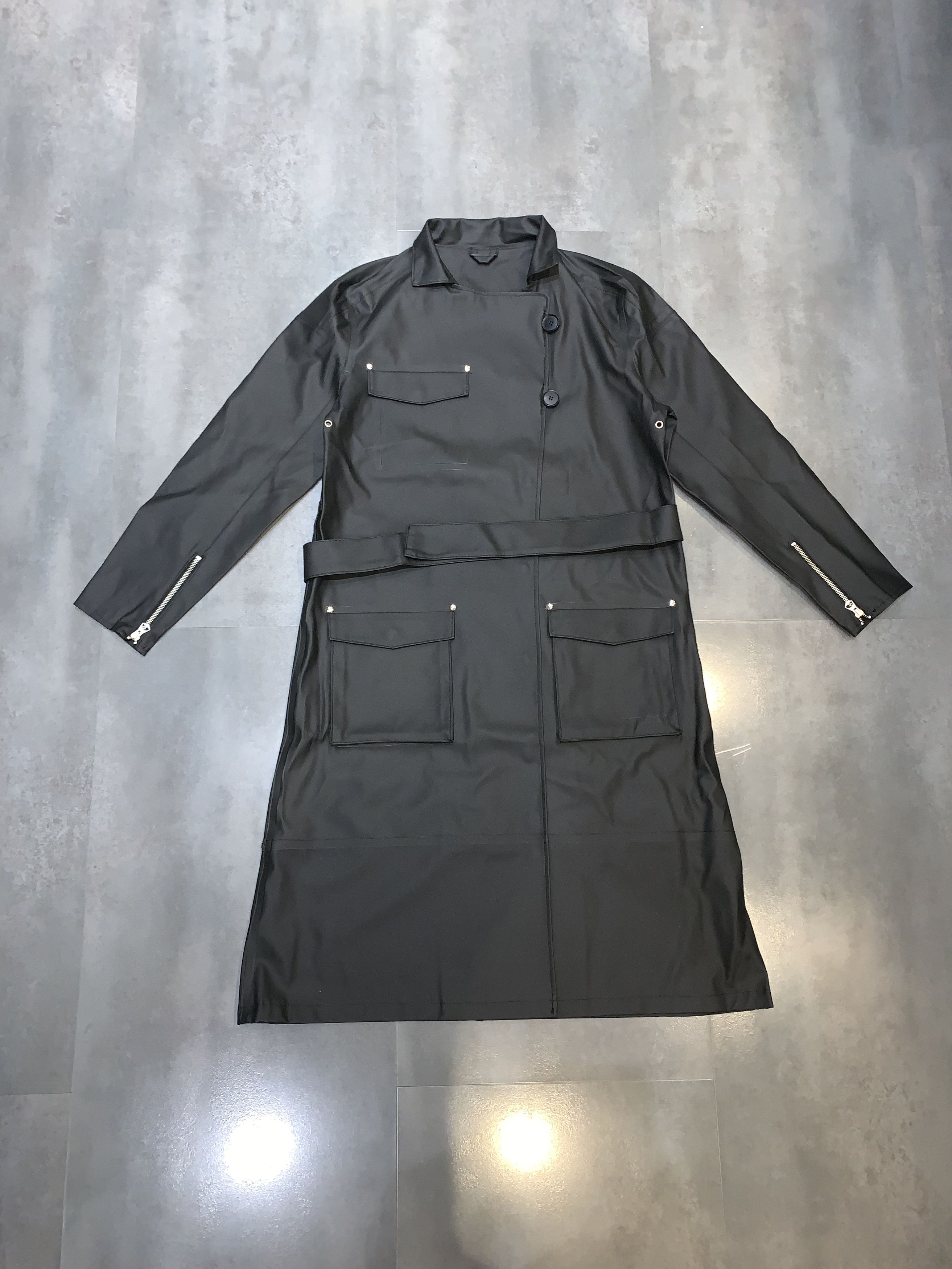 Stutterheim DS! Stutterheim Black Trench Raincoat Size US M / EU 48-50 / 2 - 3 Thumbnail