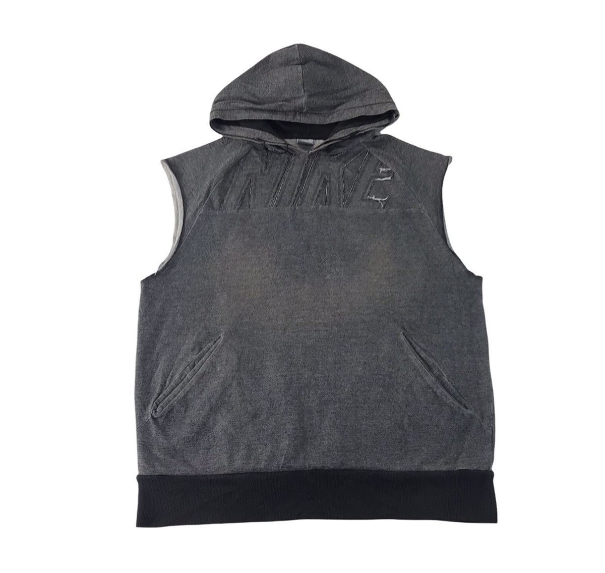Nike × Vintage Nike Spell Out Hoodies Jacket Pull Over Sleeve Less K2023j Size US XL / EU 56 / 4 - 1 Thumbnail