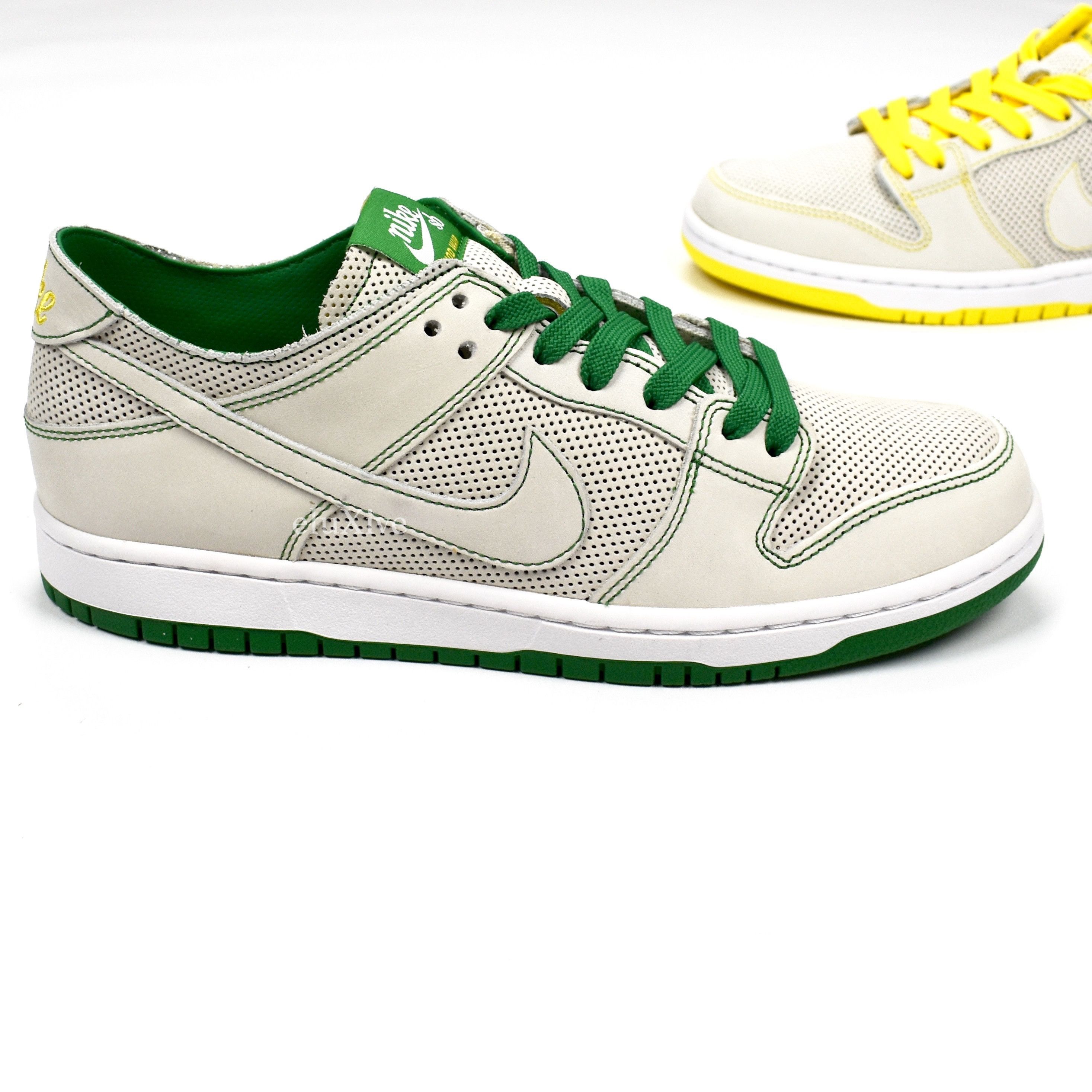 Ishod Wair SB Dunk Low Pro Mismatch Yellow Green DS
