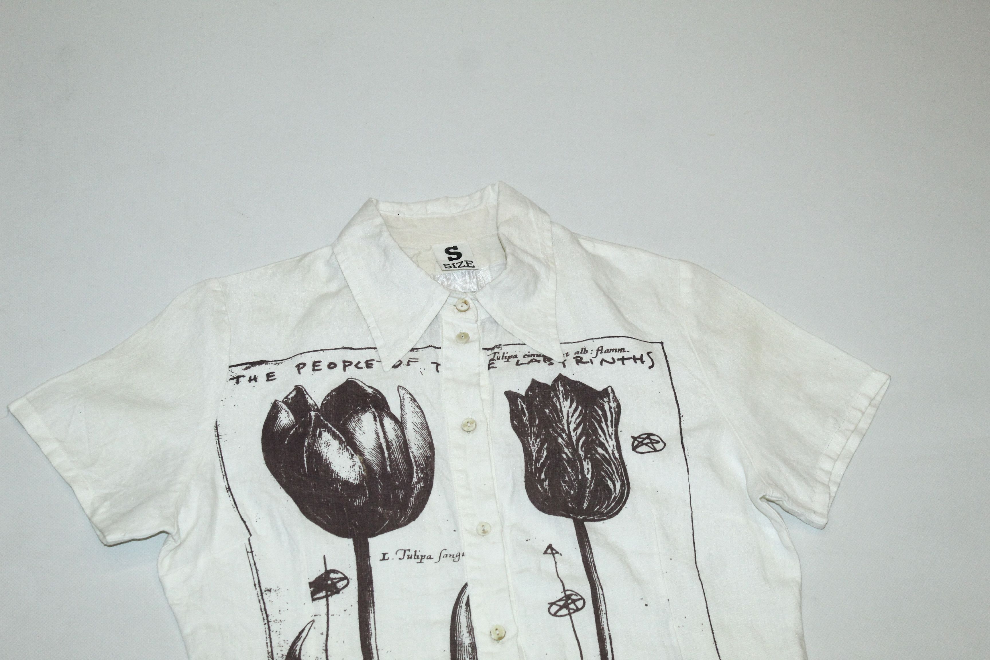 The People Of The Labyrinths 💥ARCHIVE💥 People Of The Labyrinths Floral Art Linen Shirt Size S / US 4 / IT 40 - 3 Thumbnail