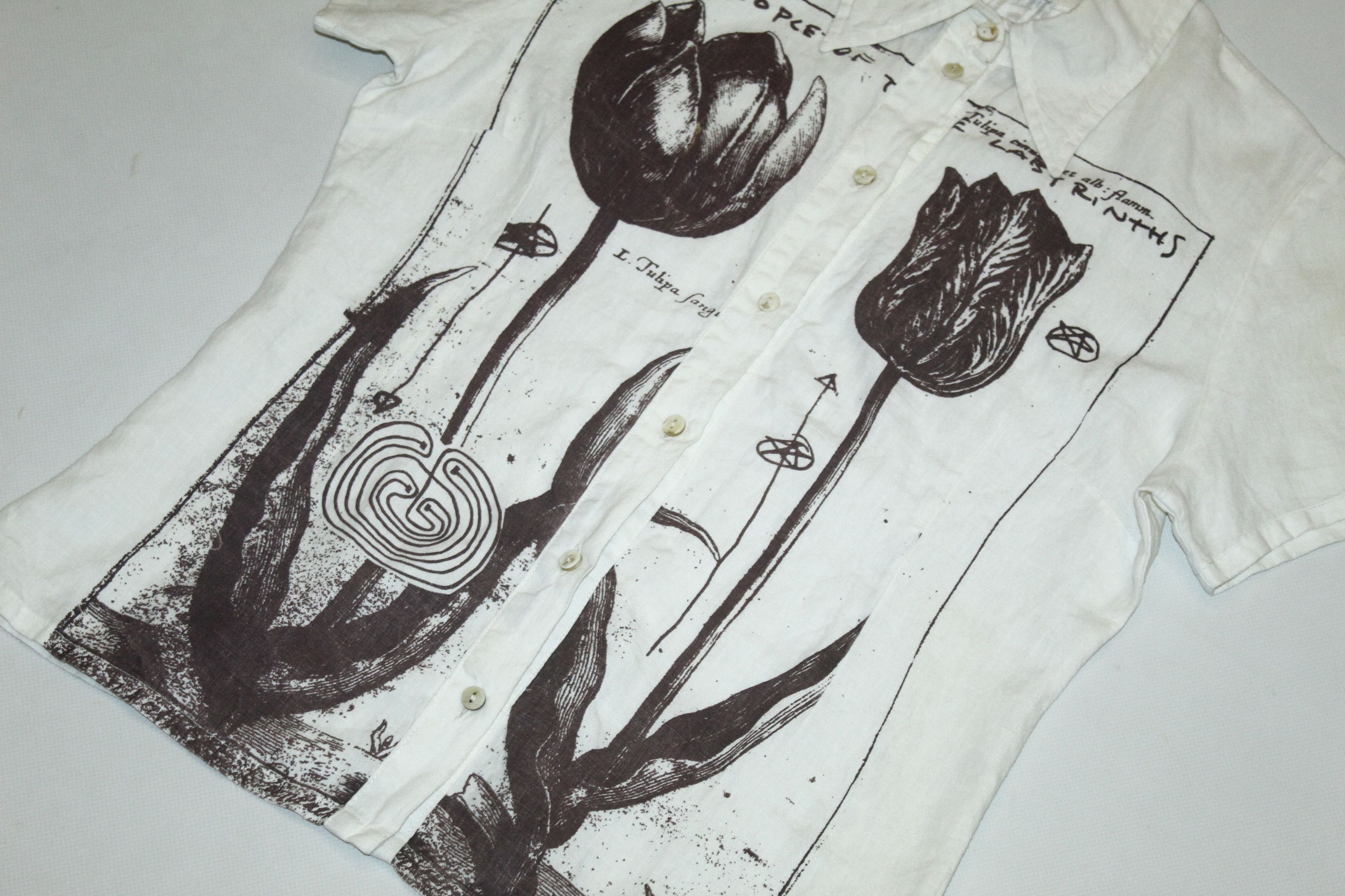 The People Of The Labyrinths 💥ARCHIVE💥 People Of The Labyrinths Floral Art Linen Shirt Size S / US 4 / IT 40 - 2 Thumbnail