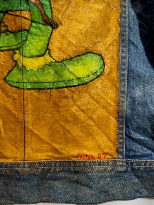 Pepsi VINTAGE PEPSI WITH CUSTOM PAINTED"GARFIELD" DENIM JACKET Size US S / EU 44-46 / 1 - 3 Thumbnail