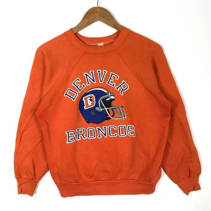 NFL Vintage 80s DENVER BRONCOS NFL Big Print Football League Size US S / EU 44-46 / 1 - 1 Thumbnail