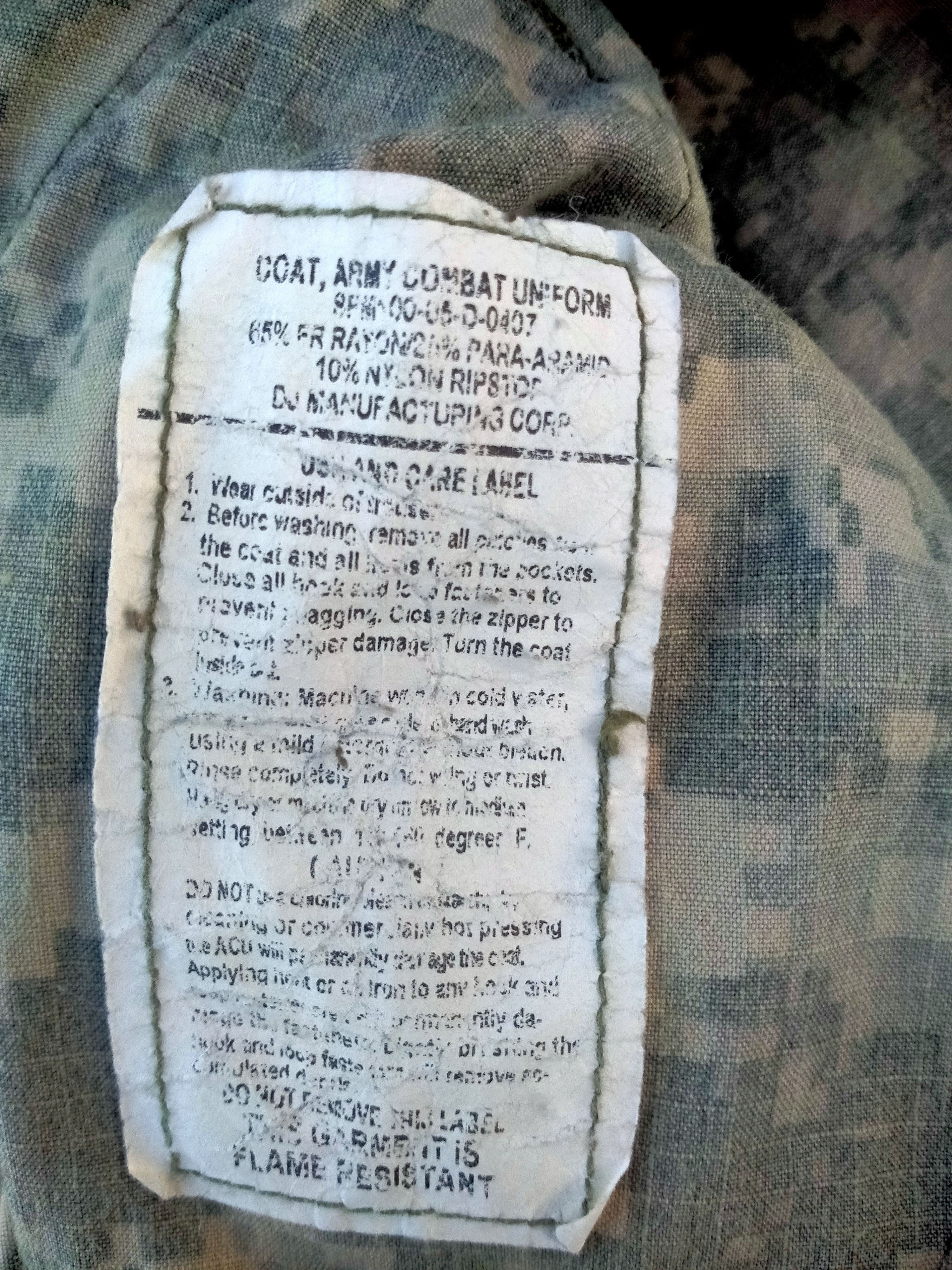 Other ARMY COMBAT SUNFADED UNIFORM(COAT) Size US L / EU 52-54 / 3 - 4 Thumbnail