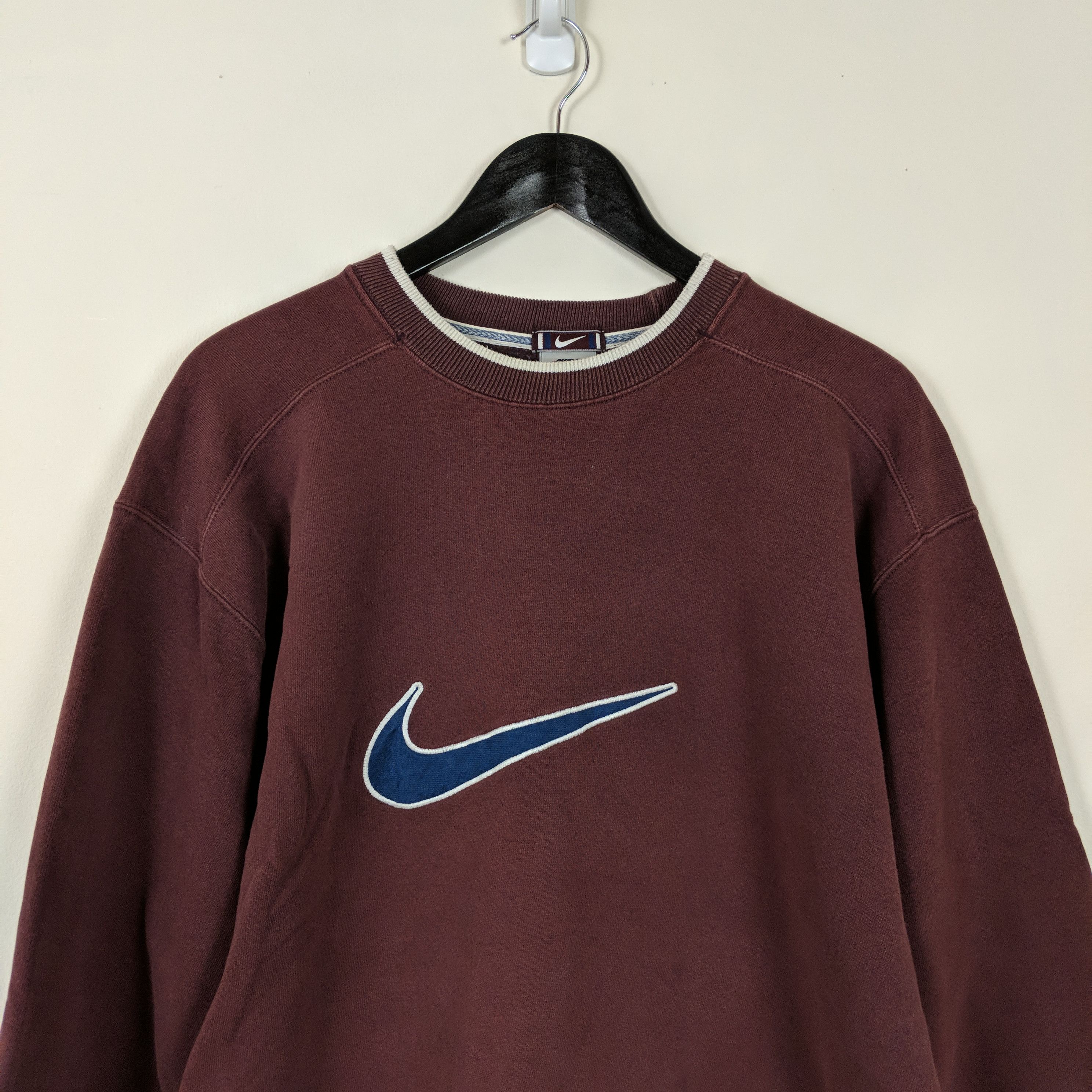 Nike Vintage 90s Nike Center Big Swoosh Embroidered Sweatshirt Size US M / EU 48-50 / 2 - 4 Thumbnail