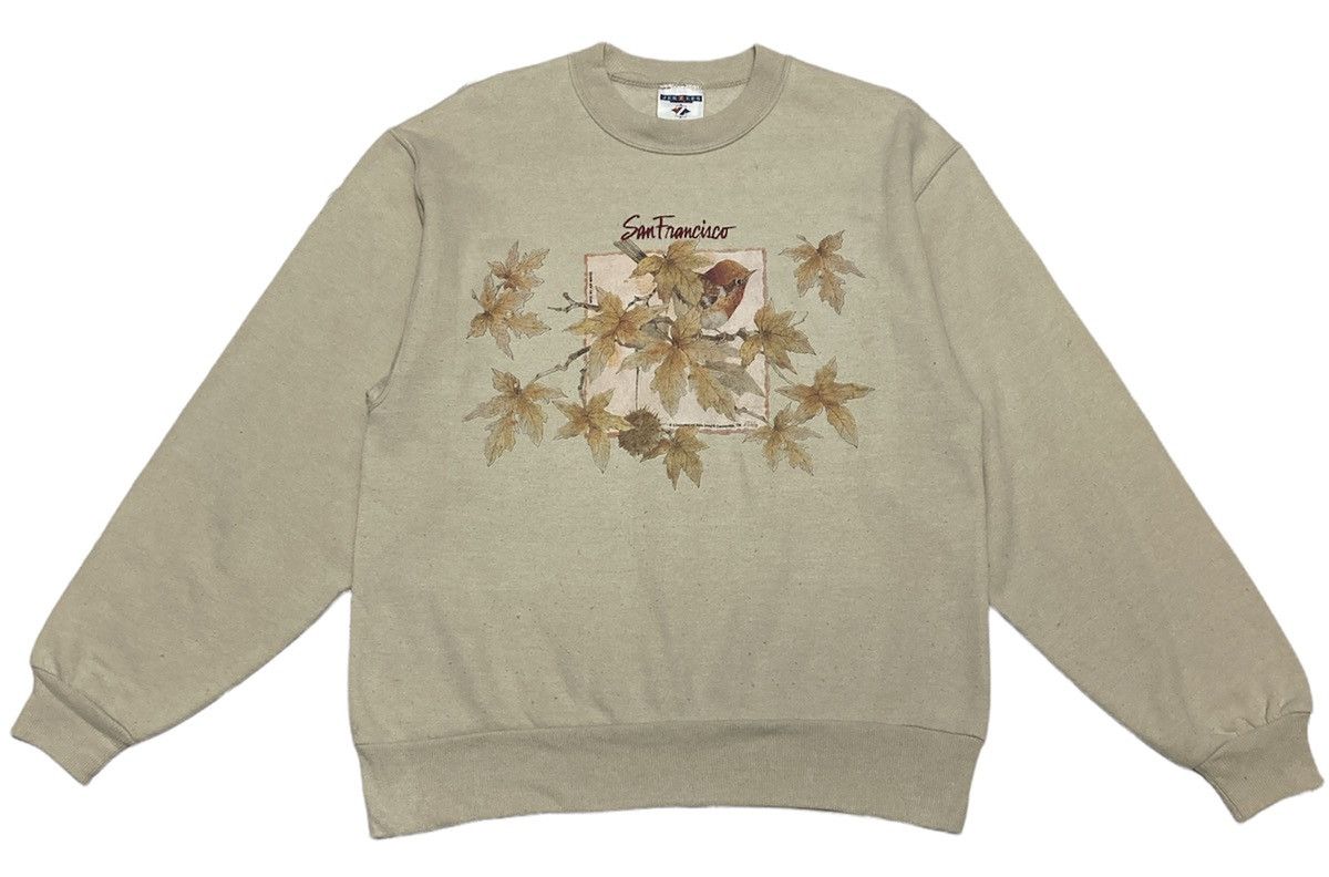 image of Jerzees x Vintage Art Design Sweatshirts in Brown, Men's (Size Small)