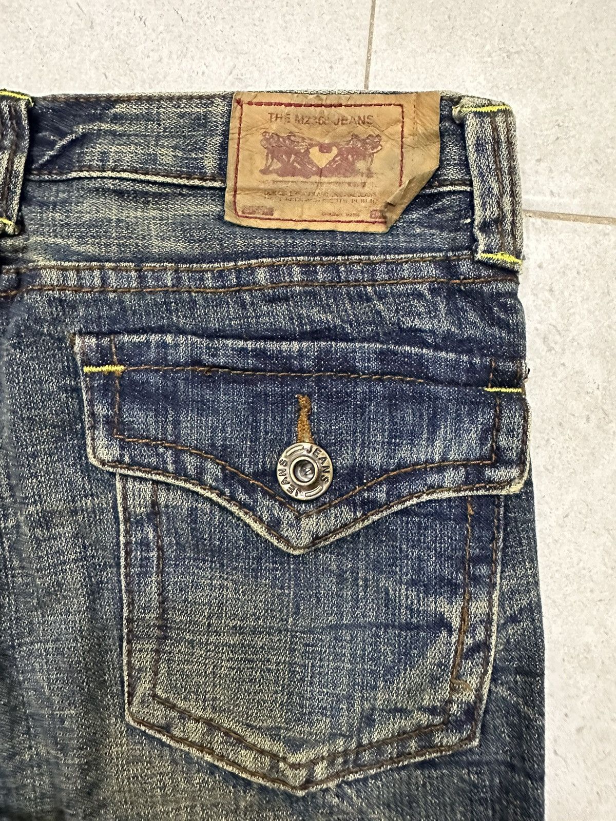 If Six Was Nine Clef De Sol Distressed Rusty Flare Denim Size 32" / US 10 / IT 46 - 9 Thumbnail