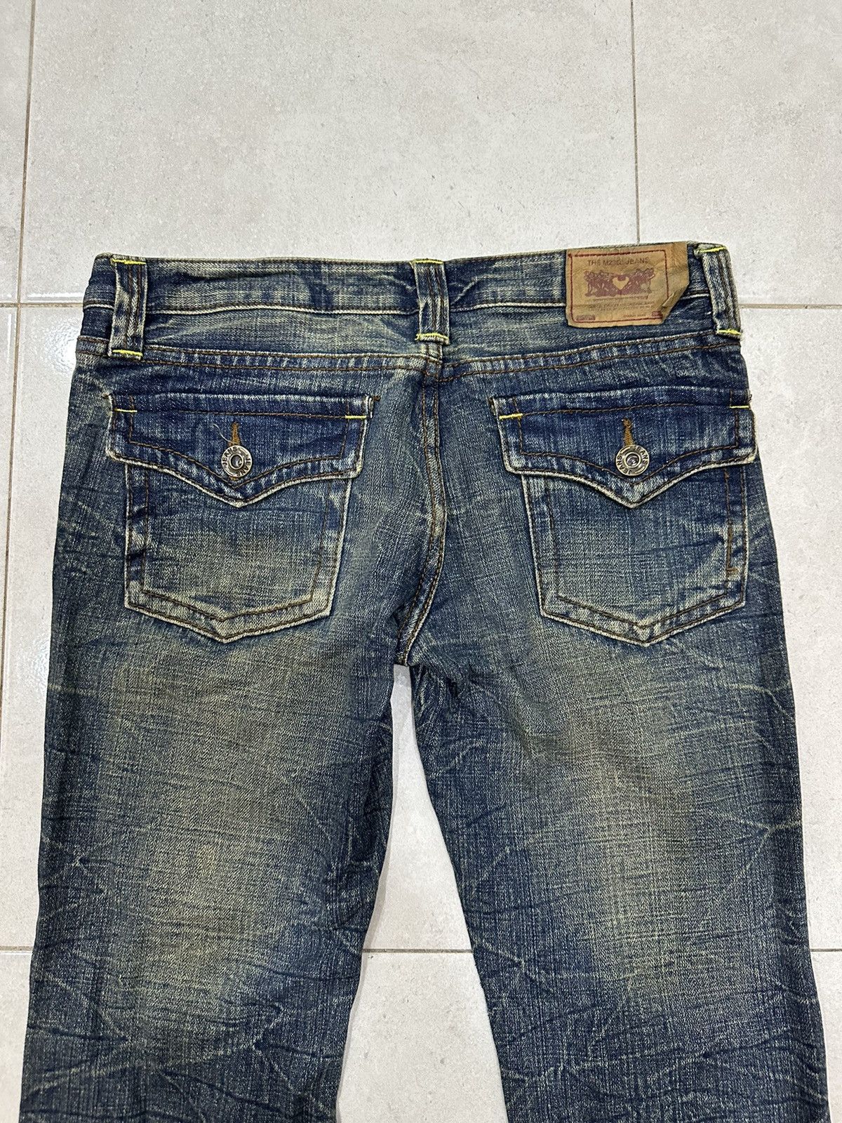 If Six Was Nine Clef De Sol Distressed Rusty Flare Denim Size 32" / US 10 / IT 46 - 8 Thumbnail