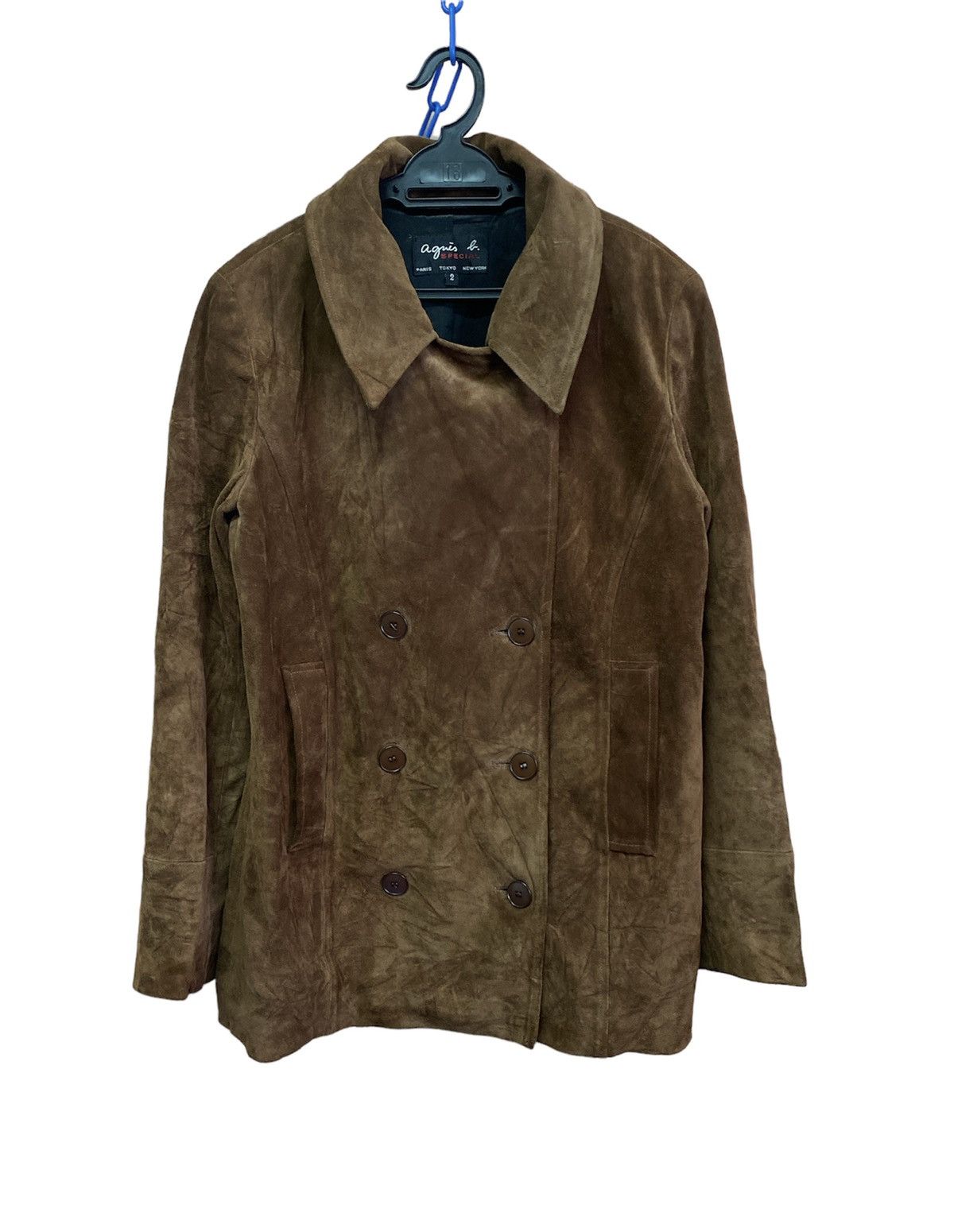 Vintage × agnes b. Vintage Agnes B Leather Parka Jacket Size US M / EU 48-50 / 2 - 2 Thumbnail