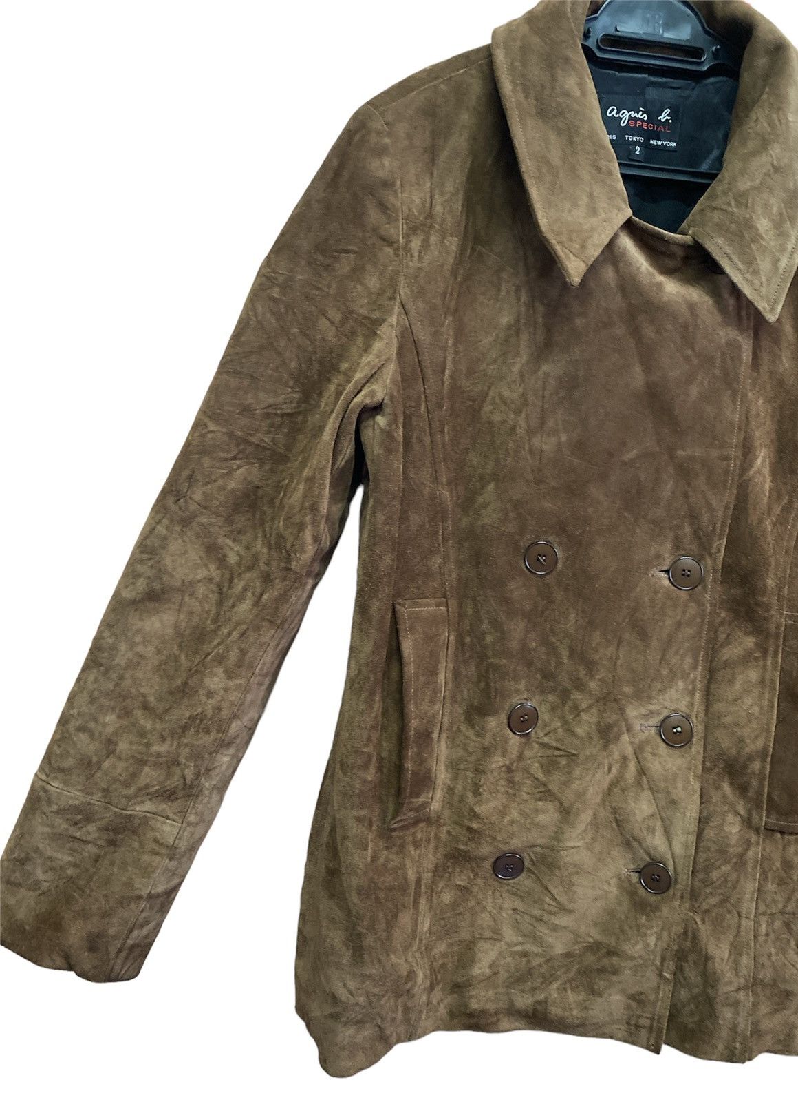 Vintage × agnes b. Vintage Agnes B Leather Parka Jacket Size US M / EU 48-50 / 2 - 4 Thumbnail