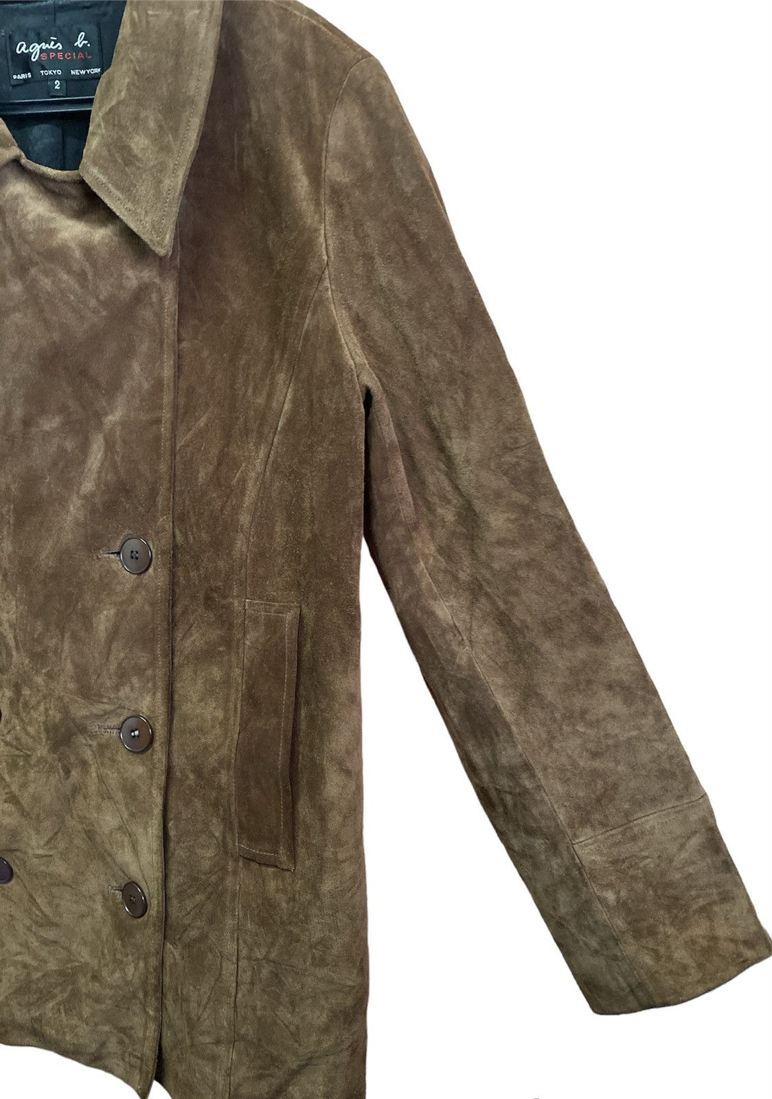 Vintage × agnes b. Vintage Agnes B Leather Parka Jacket Size US M / EU 48-50 / 2 - 5 Thumbnail