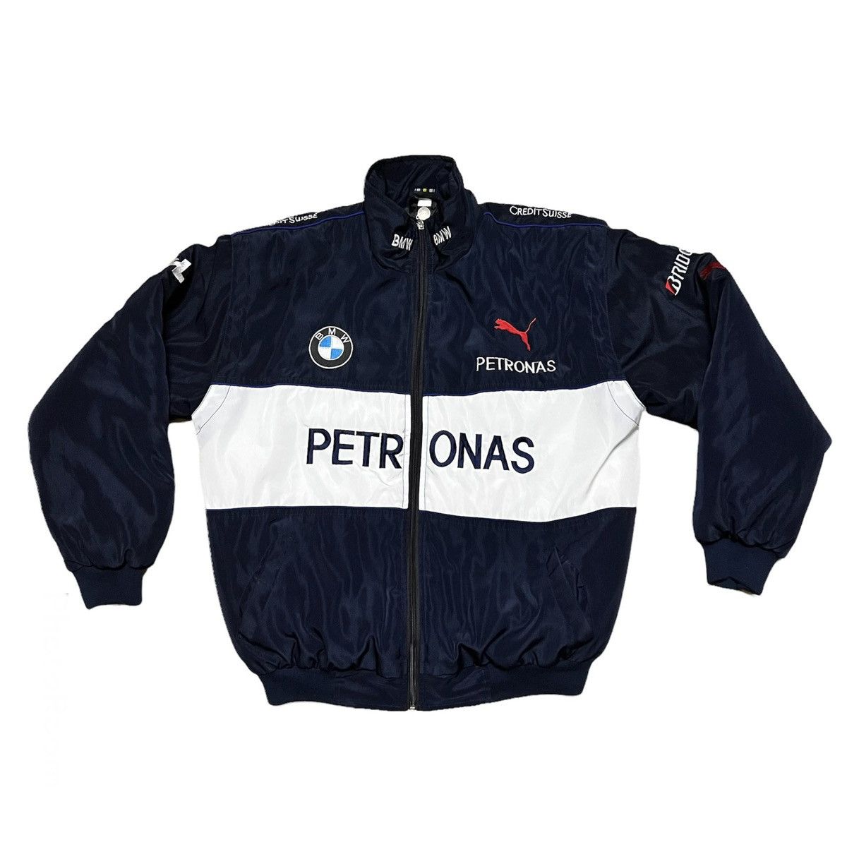 image of Bmw Big Logo Racing Jacket in Blue, Men's (Size 2XL)