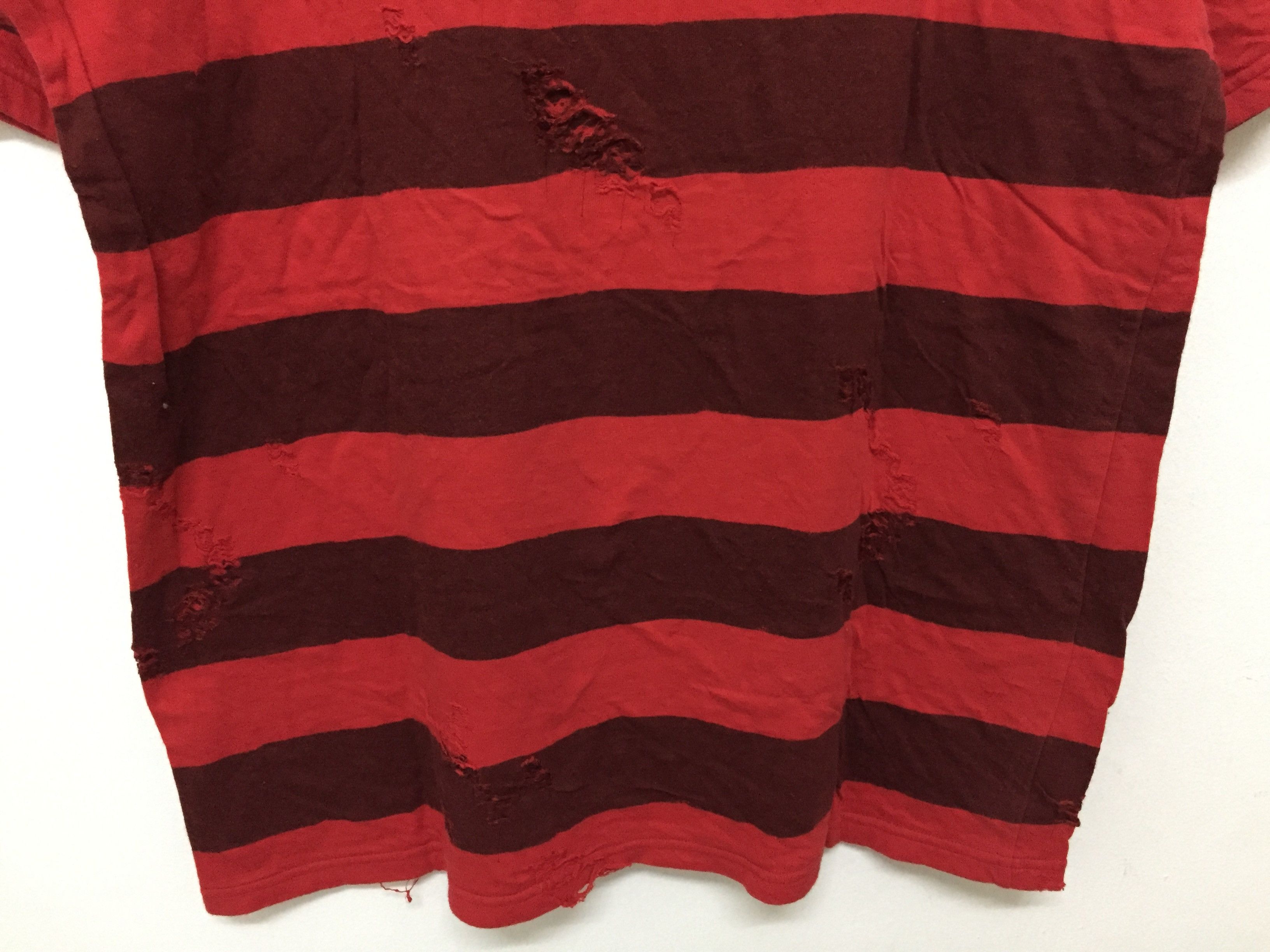 WHIZ LIMITED SS05 Kurt Cobain Big stripe tartan Distressed tee Size US L / EU 52-54 / 3 - 13 Thumbnail