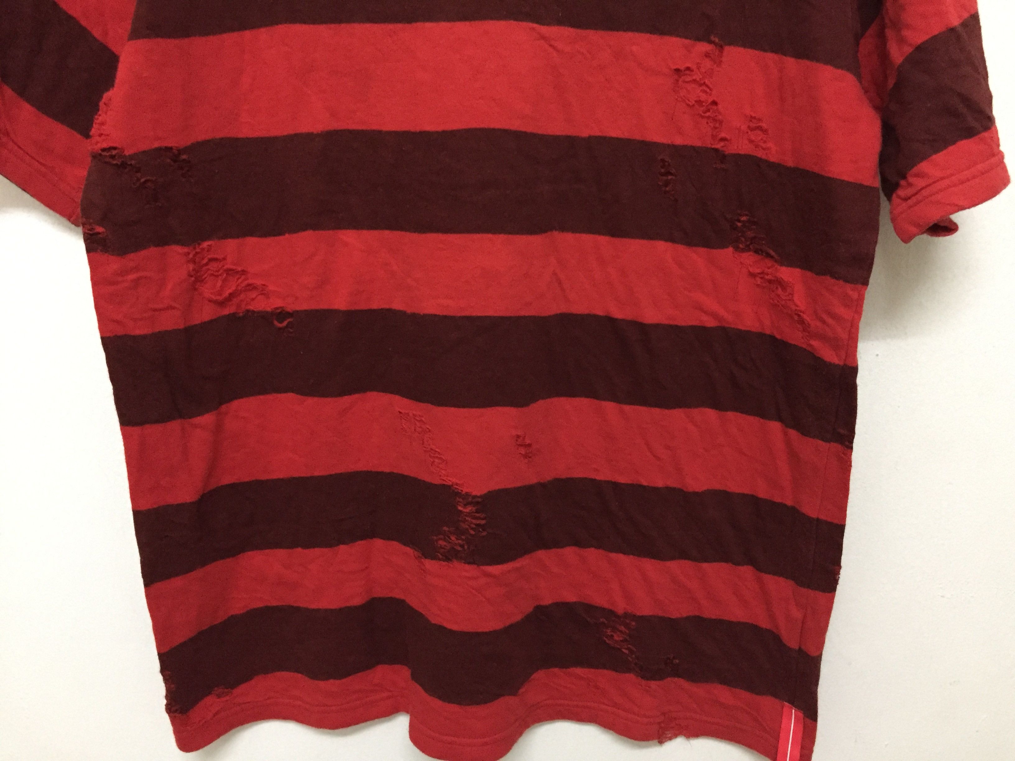 WHIZ LIMITED SS05 Kurt Cobain Big stripe tartan Distressed tee Size US L / EU 52-54 / 3 - 6 Thumbnail