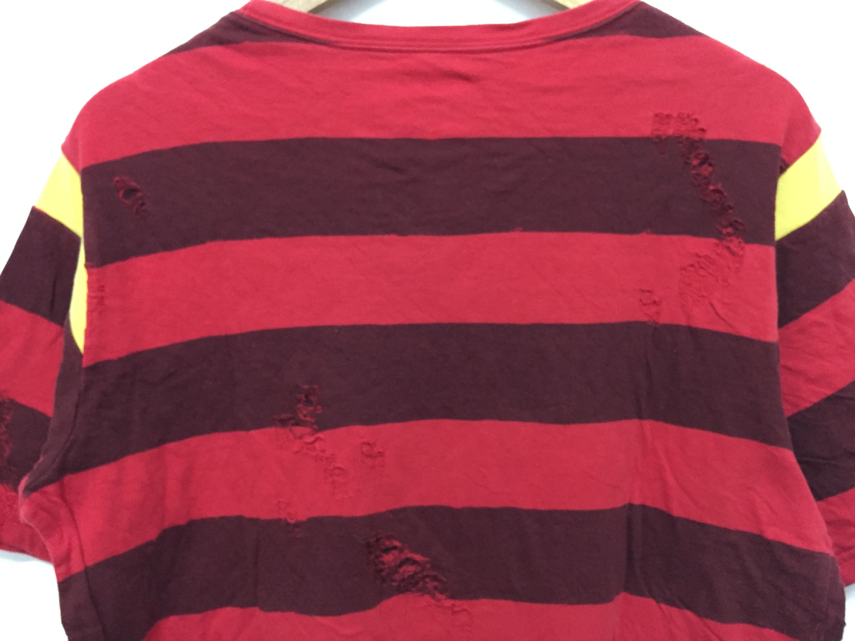WHIZ LIMITED SS05 Kurt Cobain Big stripe tartan Distressed tee Size US L / EU 52-54 / 3 - 12 Thumbnail