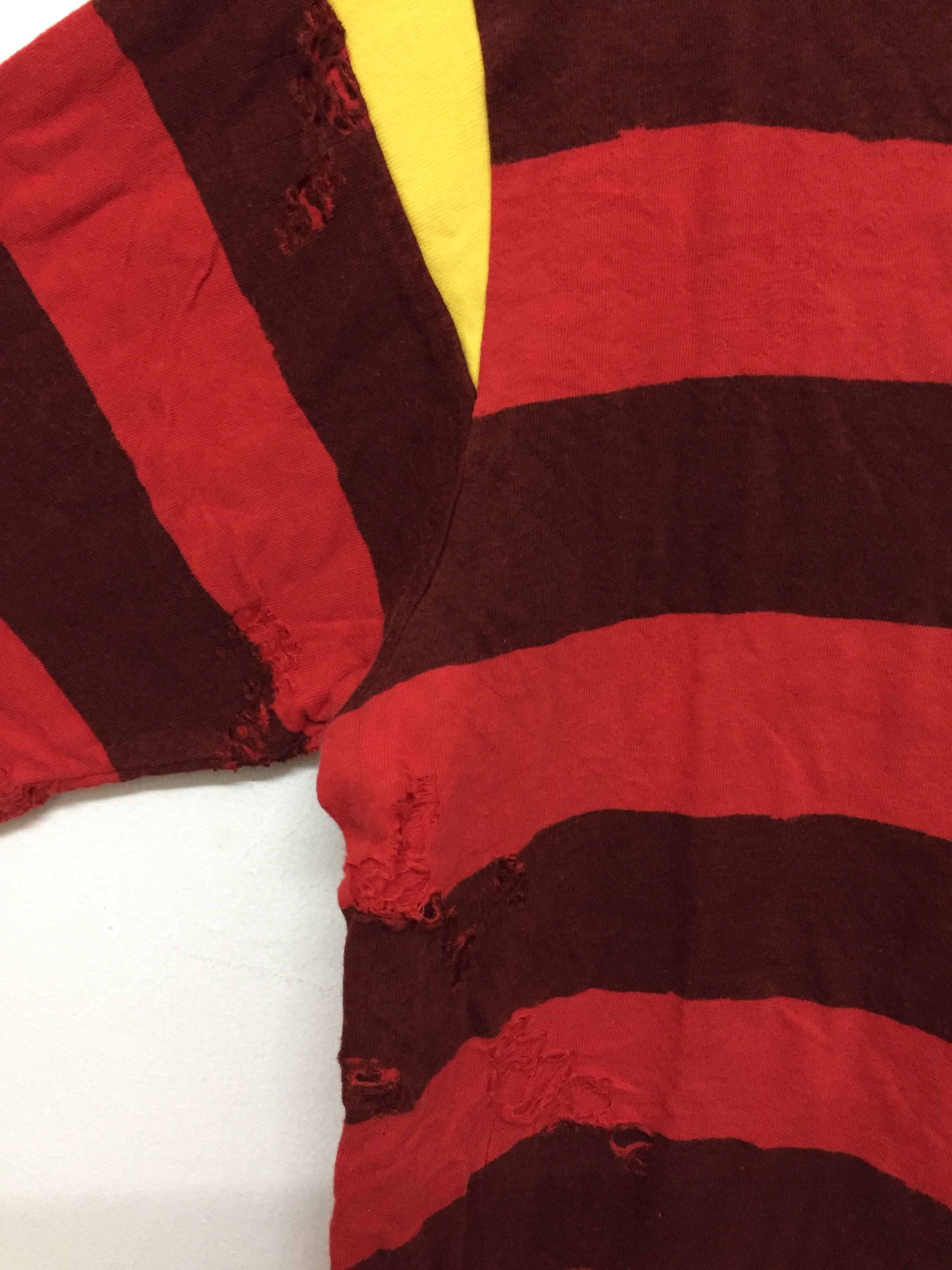 WHIZ LIMITED SS05 Kurt Cobain Big stripe tartan Distressed tee Size US L / EU 52-54 / 3 - 7 Thumbnail