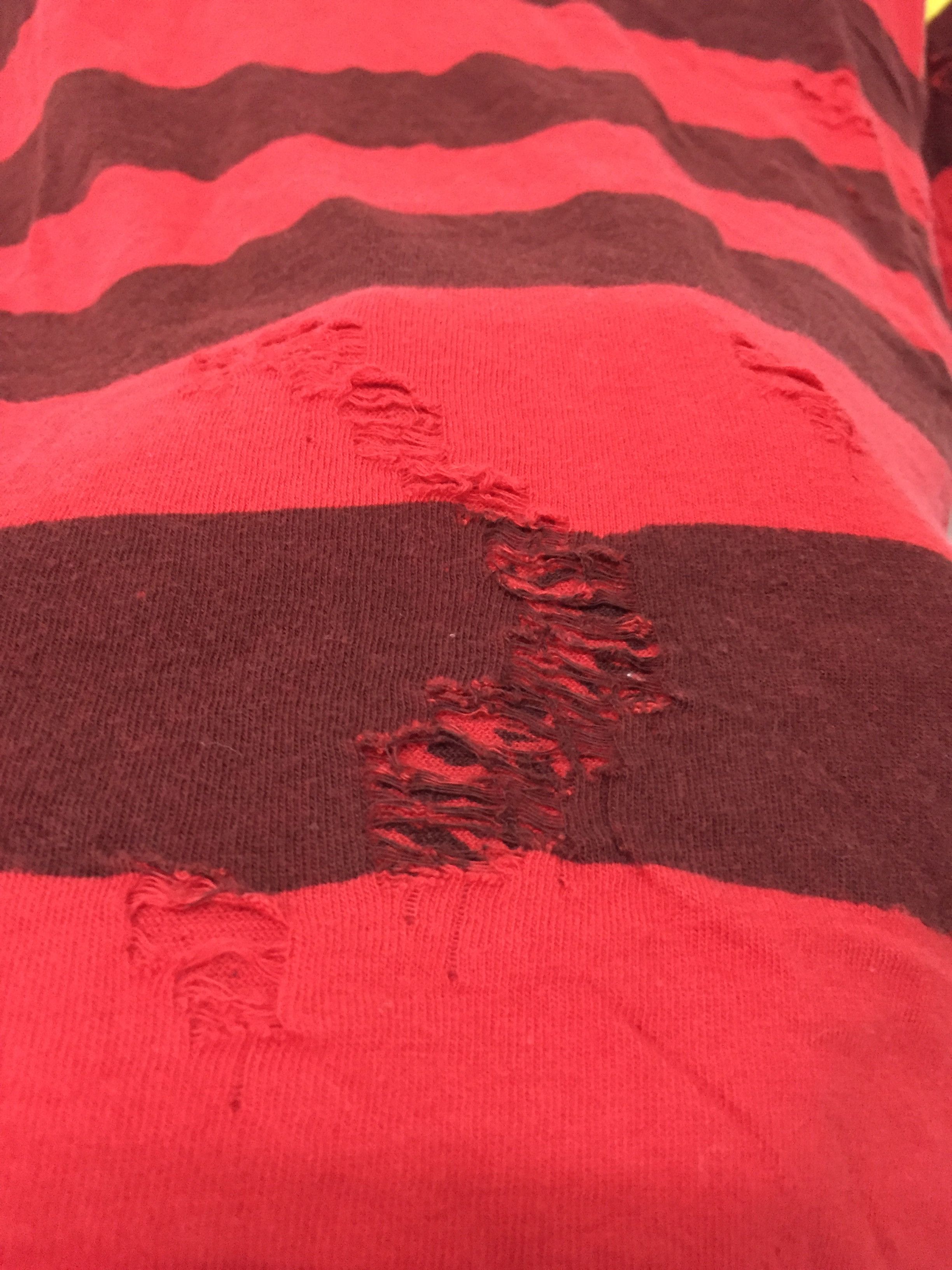 WHIZ LIMITED SS05 Kurt Cobain Big stripe tartan Distressed tee Size US L / EU 52-54 / 3 - 8 Thumbnail