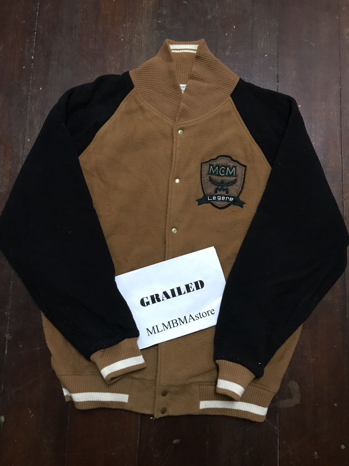 🔥BEST OFFER 🔥Mcm legere embroidered logo varsity jacket