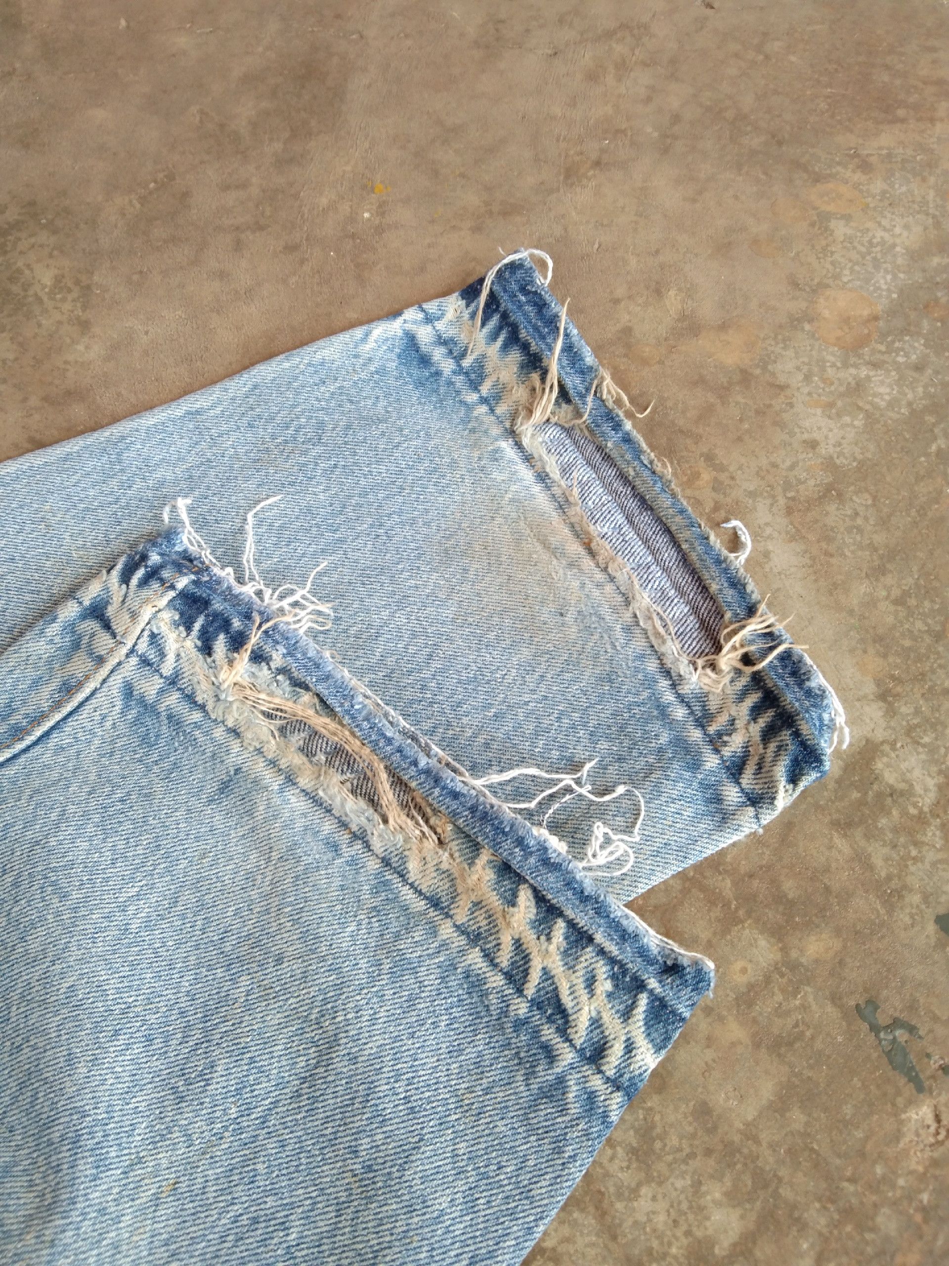 Levi's × Vintage 80s Vintage Levis 501 Made In USA Distressed Jeans 31x29 Size US 31 - 4 Thumbnail