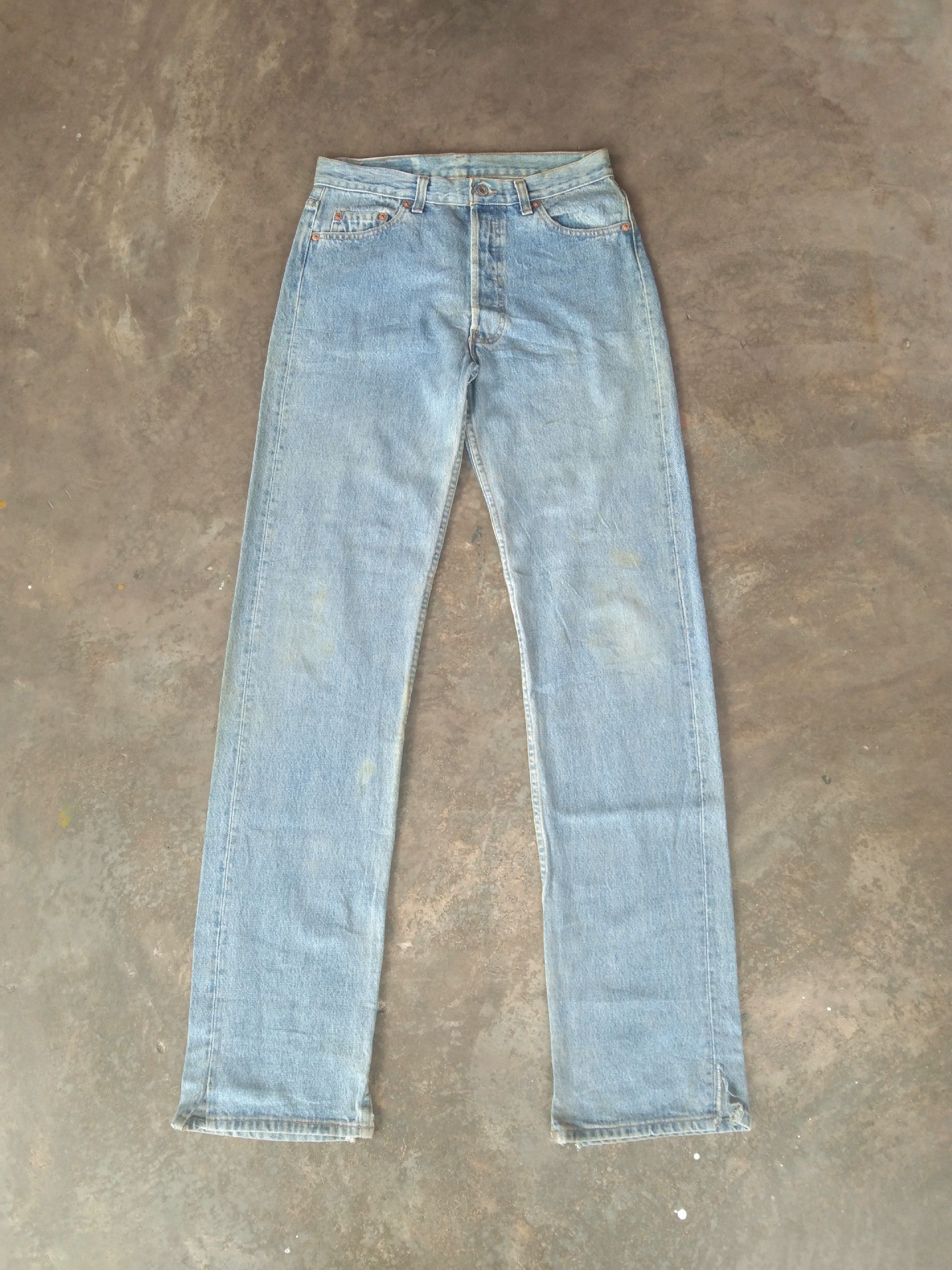Levi's × Vintage 1991 Vintage Levis 501 Made In USA Distressed Jeans 29x36 Size US 29 - 1 Thumbnail