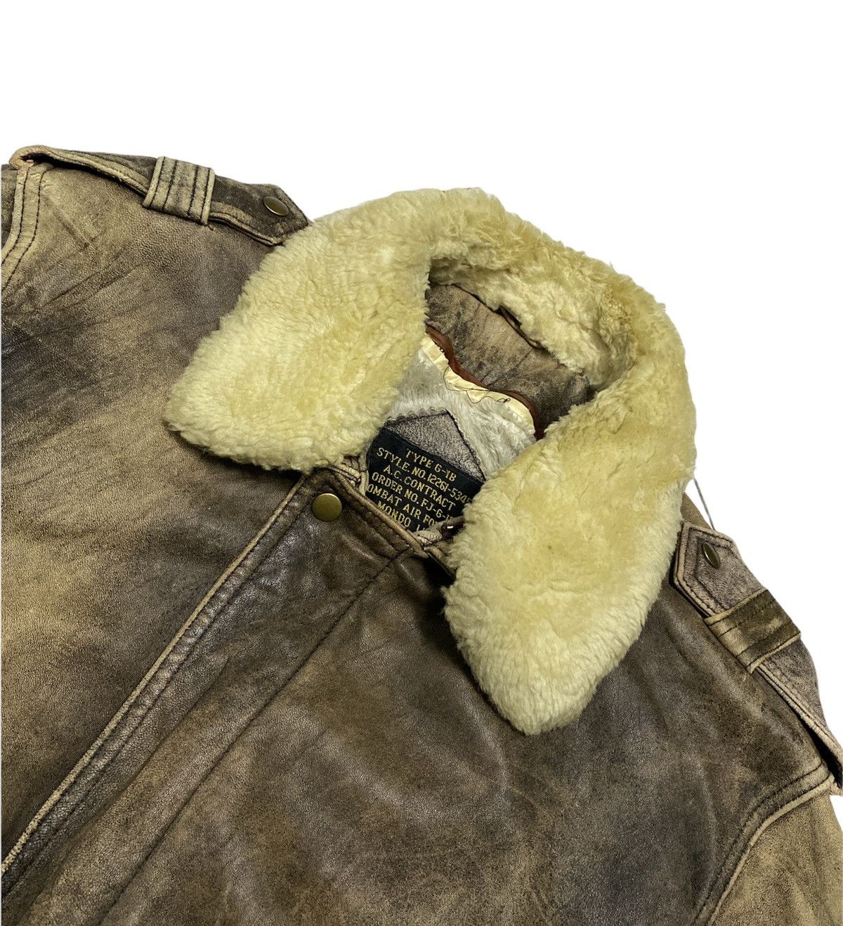 Vintage VINTAGE MILITARY COMBAT AIR FORCE JACKET (ANTIQUE LAMB) Size US M / EU 48-50 / 2 - 5 Thumbnail
