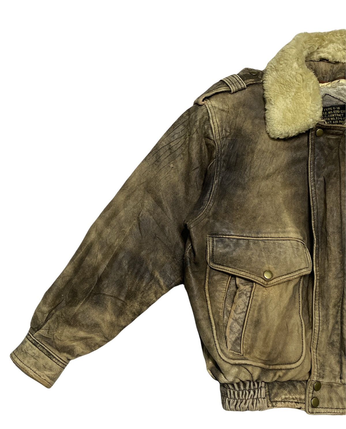 Vintage VINTAGE MILITARY COMBAT AIR FORCE JACKET (ANTIQUE LAMB) Size US M / EU 48-50 / 2 - 3 Thumbnail