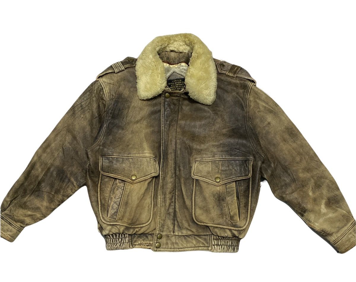 Vintage VINTAGE MILITARY COMBAT AIR FORCE JACKET (ANTIQUE LAMB) Size US M / EU 48-50 / 2 - 1 Thumbnail