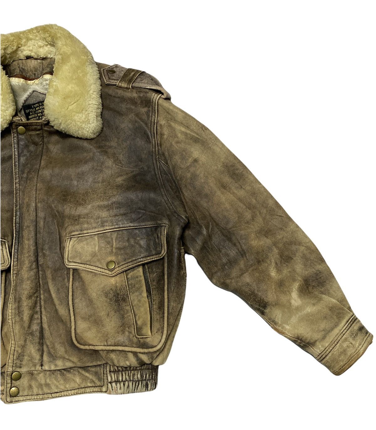 Vintage VINTAGE MILITARY COMBAT AIR FORCE JACKET (ANTIQUE LAMB) Size US M / EU 48-50 / 2 - 4 Thumbnail