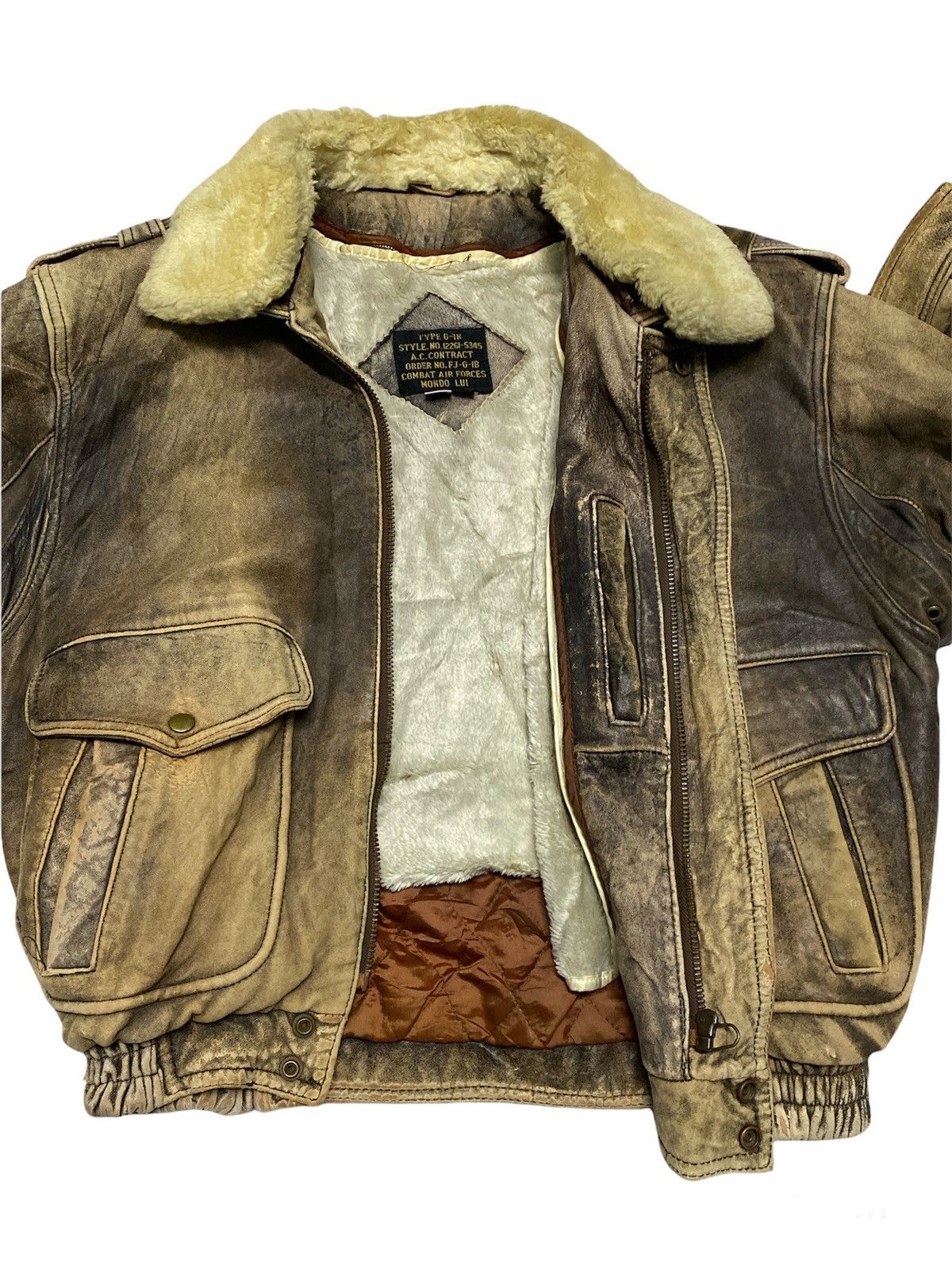 Vintage VINTAGE MILITARY COMBAT AIR FORCE JACKET (ANTIQUE LAMB) Size US M / EU 48-50 / 2 - 12 Thumbnail