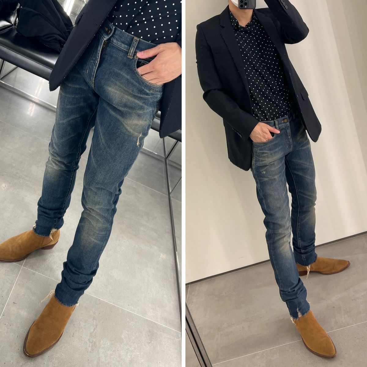 Saint Laurent Paris SS20 D03 Raw Hem Vintage Denim sz29/30/31/32/33 Size US 30 / EU 46 - 9 Thumbnail