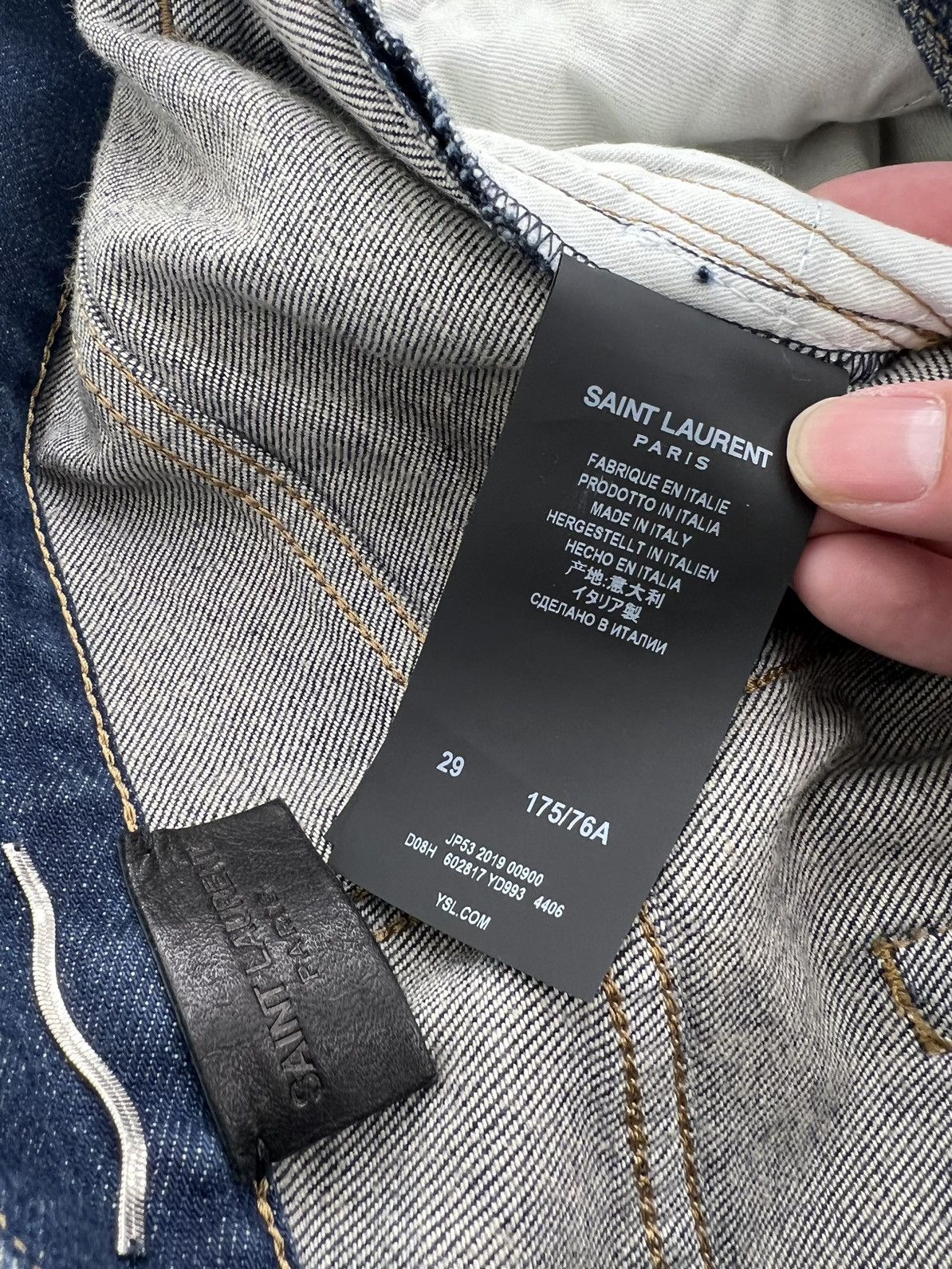 Saint Laurent Paris SS20 D03 Raw Hem Vintage Denim sz29/30/31/32/33 Size US 30 / EU 46 - 6 Thumbnail