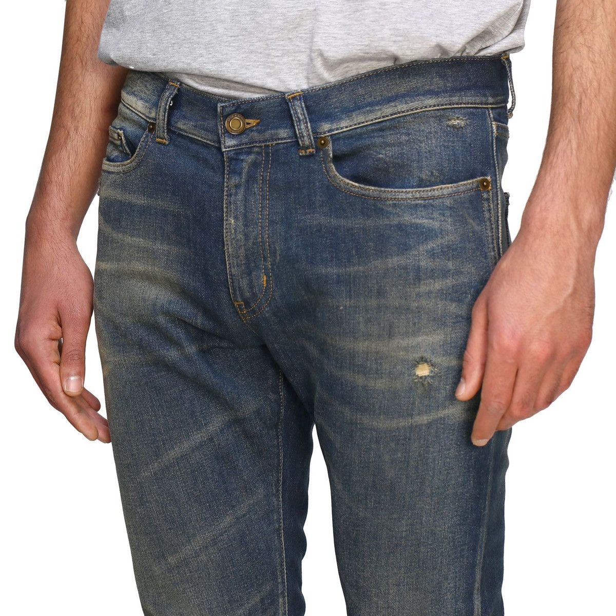Saint Laurent Paris SS20 D03 Raw Hem Vintage Denim sz29/30/31/32/33 Size US 30 / EU 46 - 11 Thumbnail