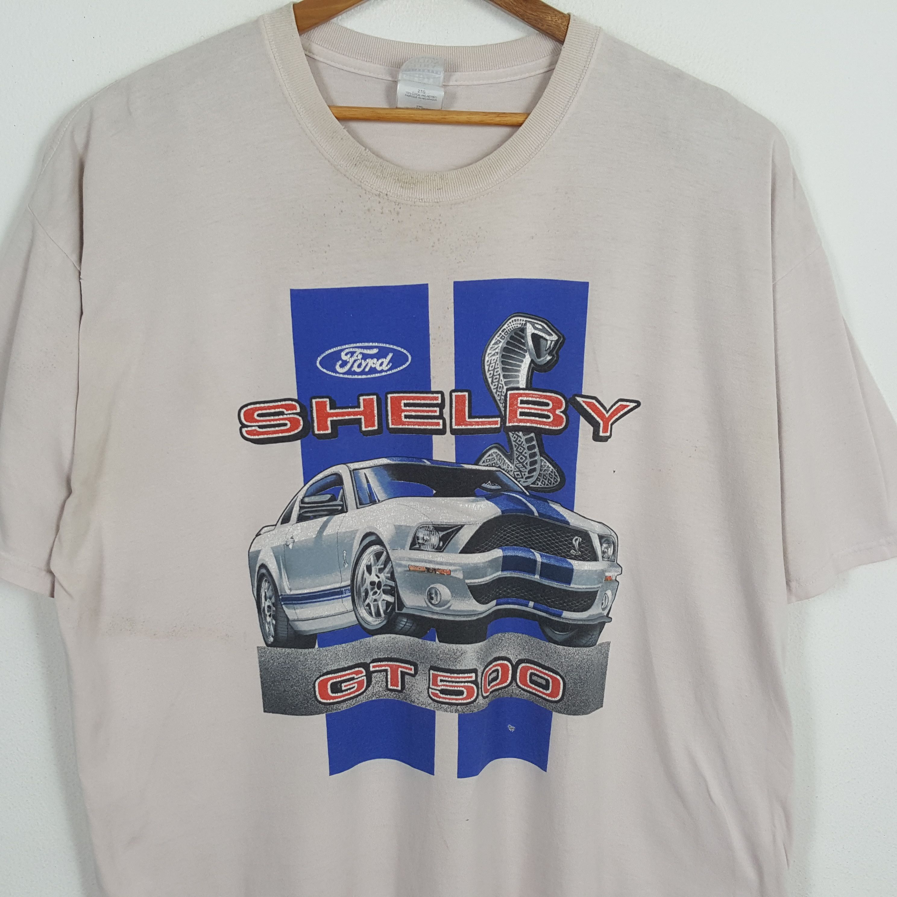 Ford × Vintage Vintage FORD SHELBY GT500 American Racing Car T-Shirt Size US XXL / EU 58 / 5 - 2 Thumbnail