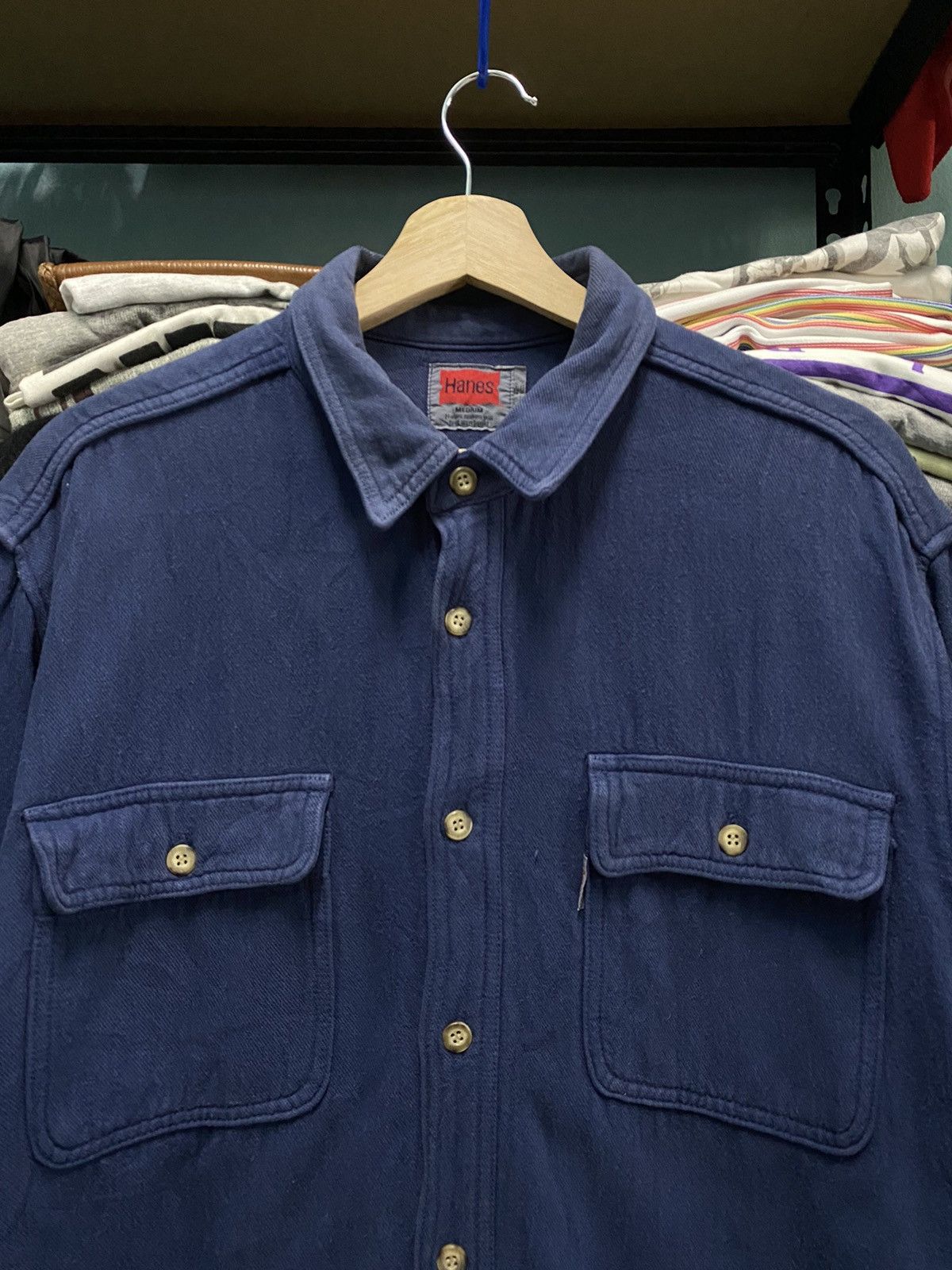Hanes × Japanese Brand HANES BUTTON UP SHIRT Size US M / EU 48-50 / 2 - 2 Thumbnail