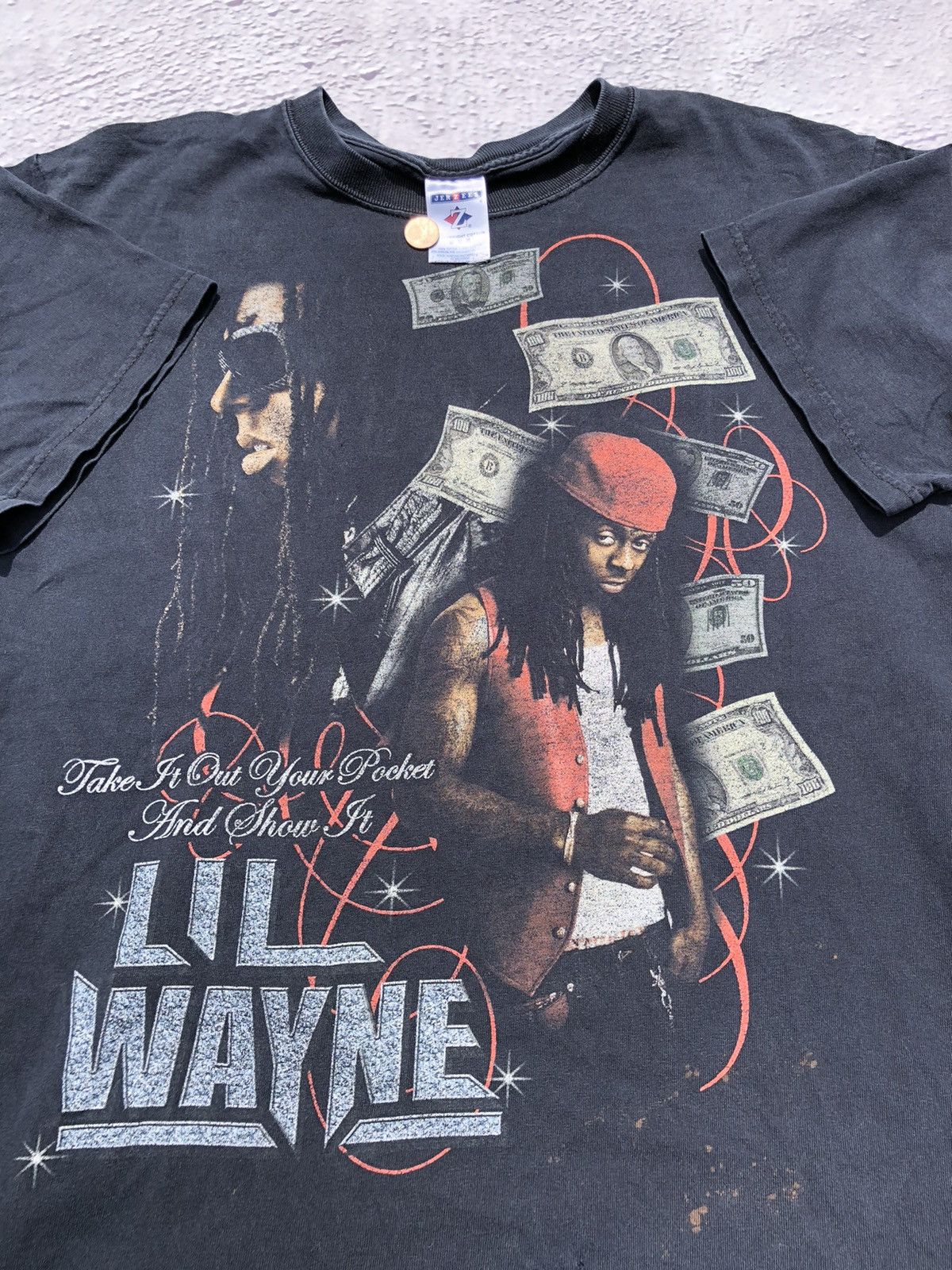 Lil Wayne Vintage 2000s Lil Wayne Faded Tee (Travis Scott 50 Cent) Size US M / EU 48-50 / 2 - 4 Thumbnail