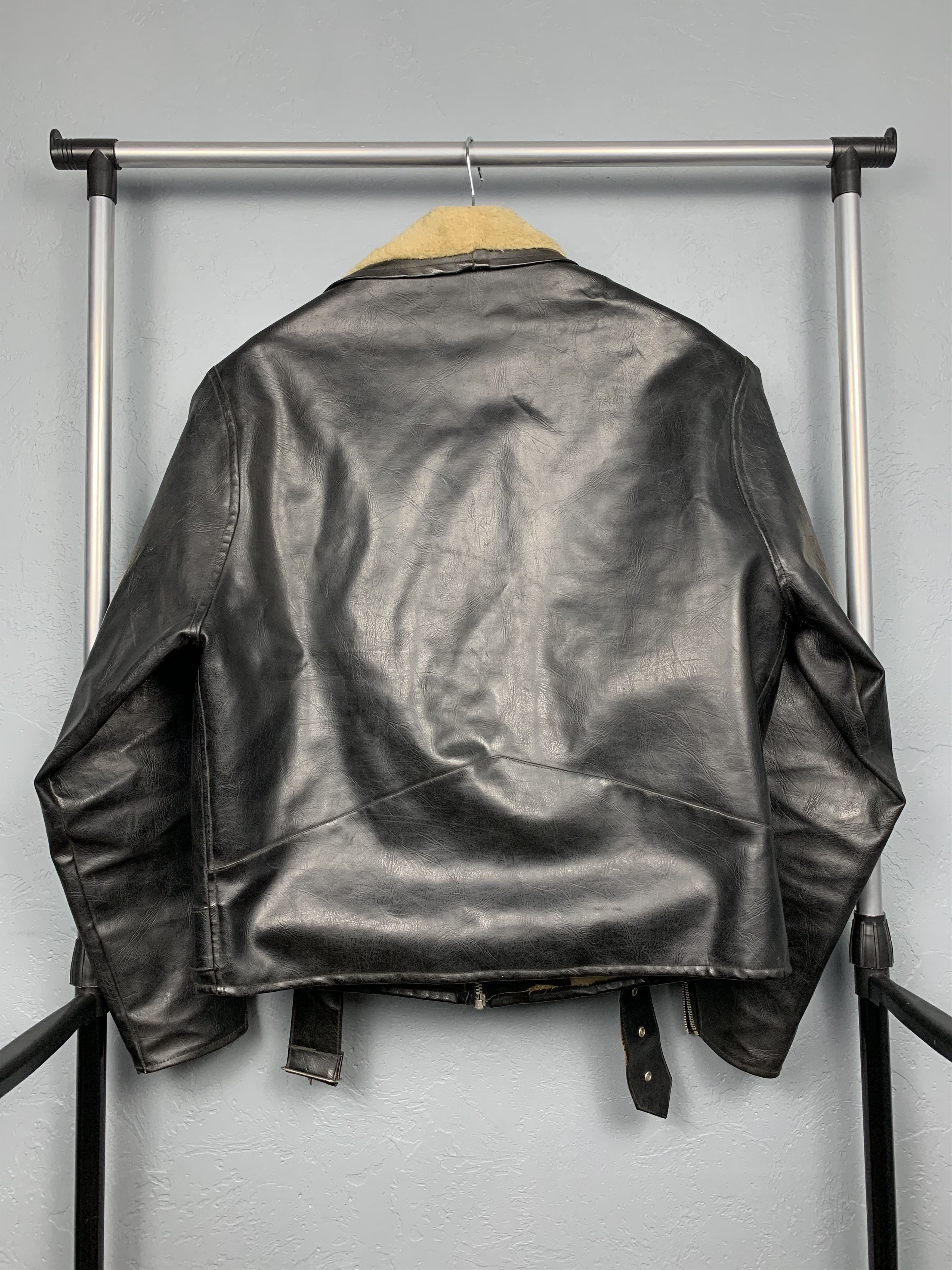 Belstaff Belstaff 60s-70s Vintage Biker Leather Jacket Sherpa Size US L / EU 52-54 / 3 - 8 Thumbnail