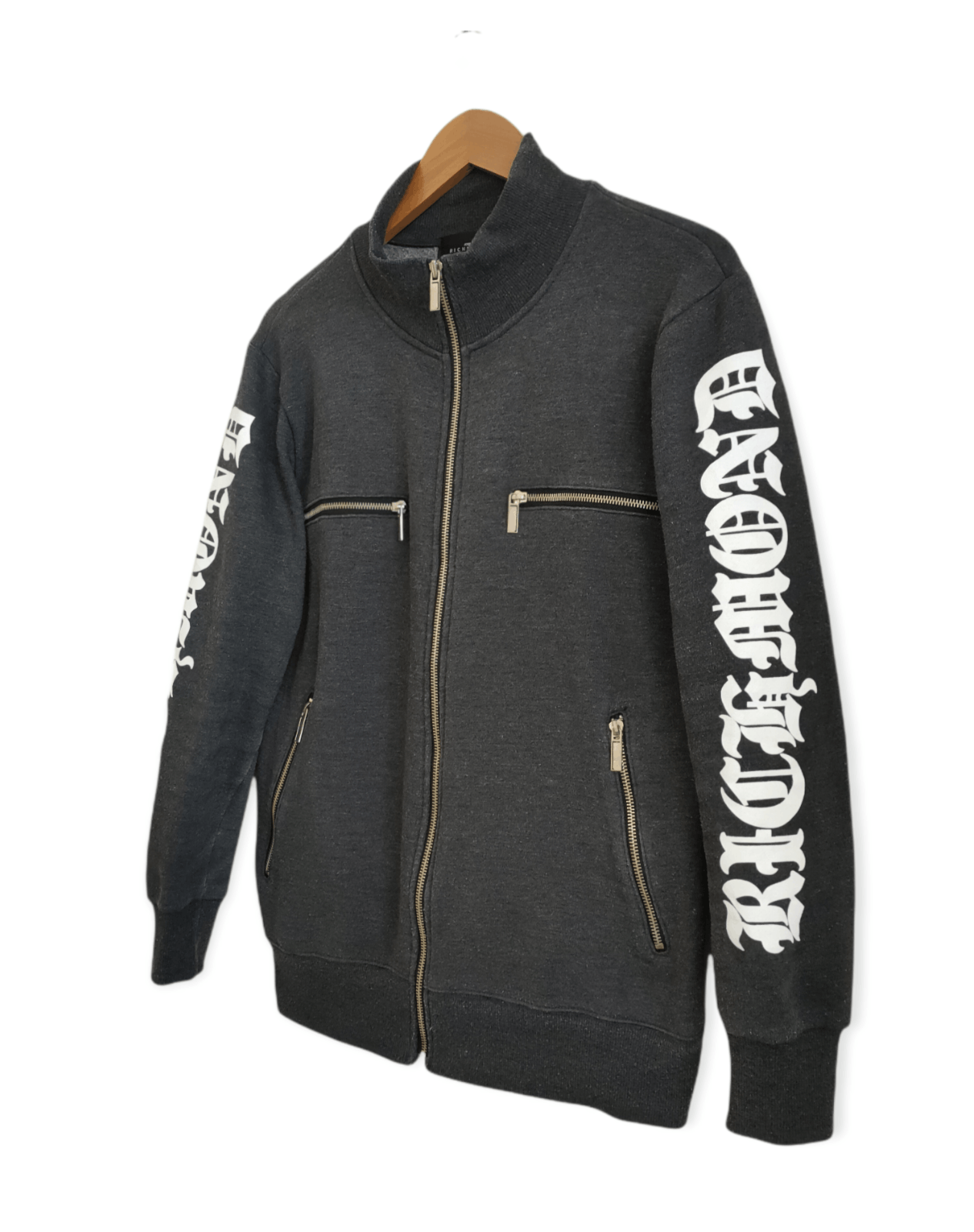 John Richmond × Vintage Vintage 🔥 John Richmond Skull Zipup Sweaters Size US M / EU 48-50 / 2 - 3 Thumbnail