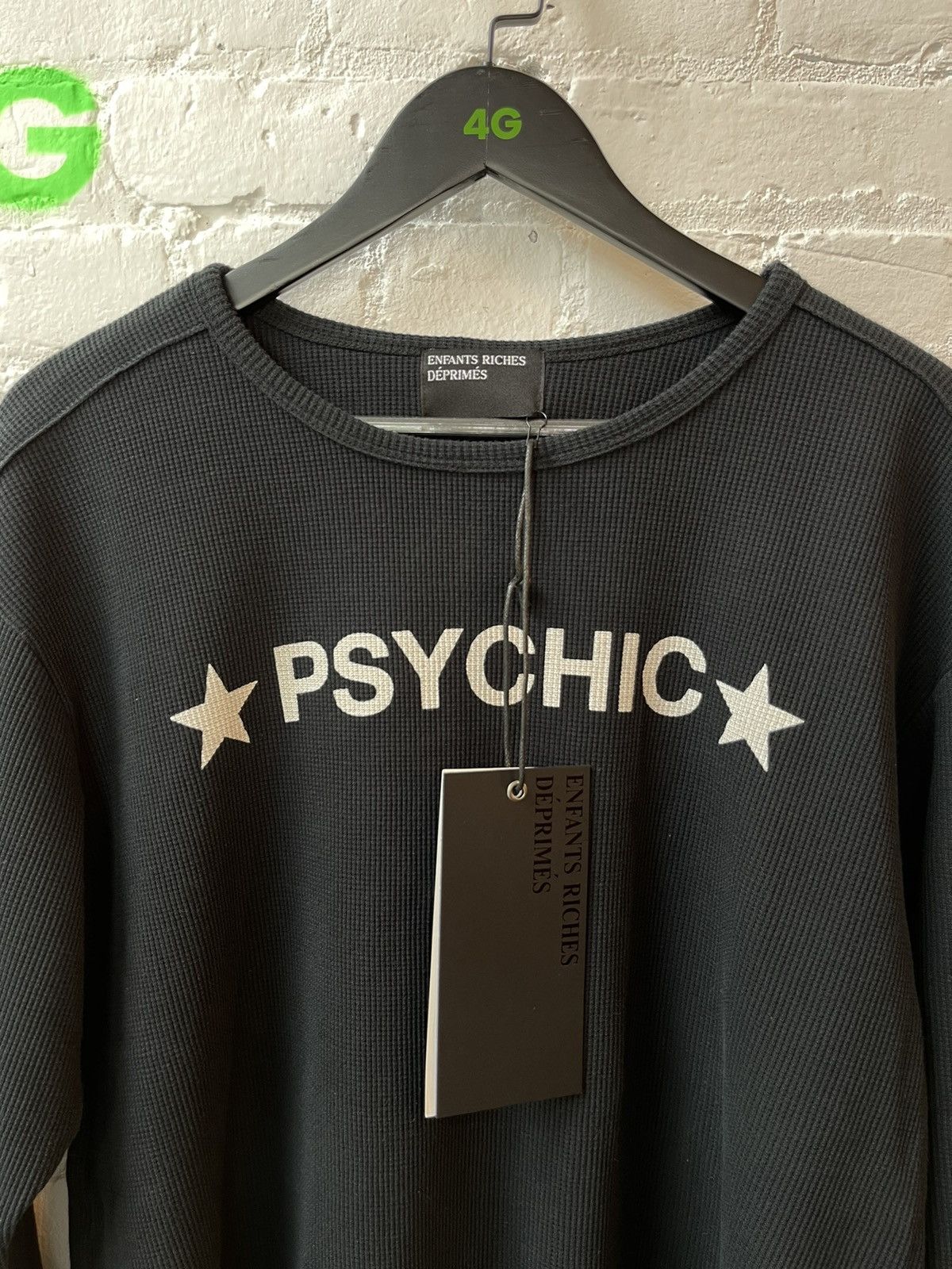 image of Enfants Riches Deprimes Erd Psychic New 3/4 Black Sweater Shirt, Men's (Size Large)
