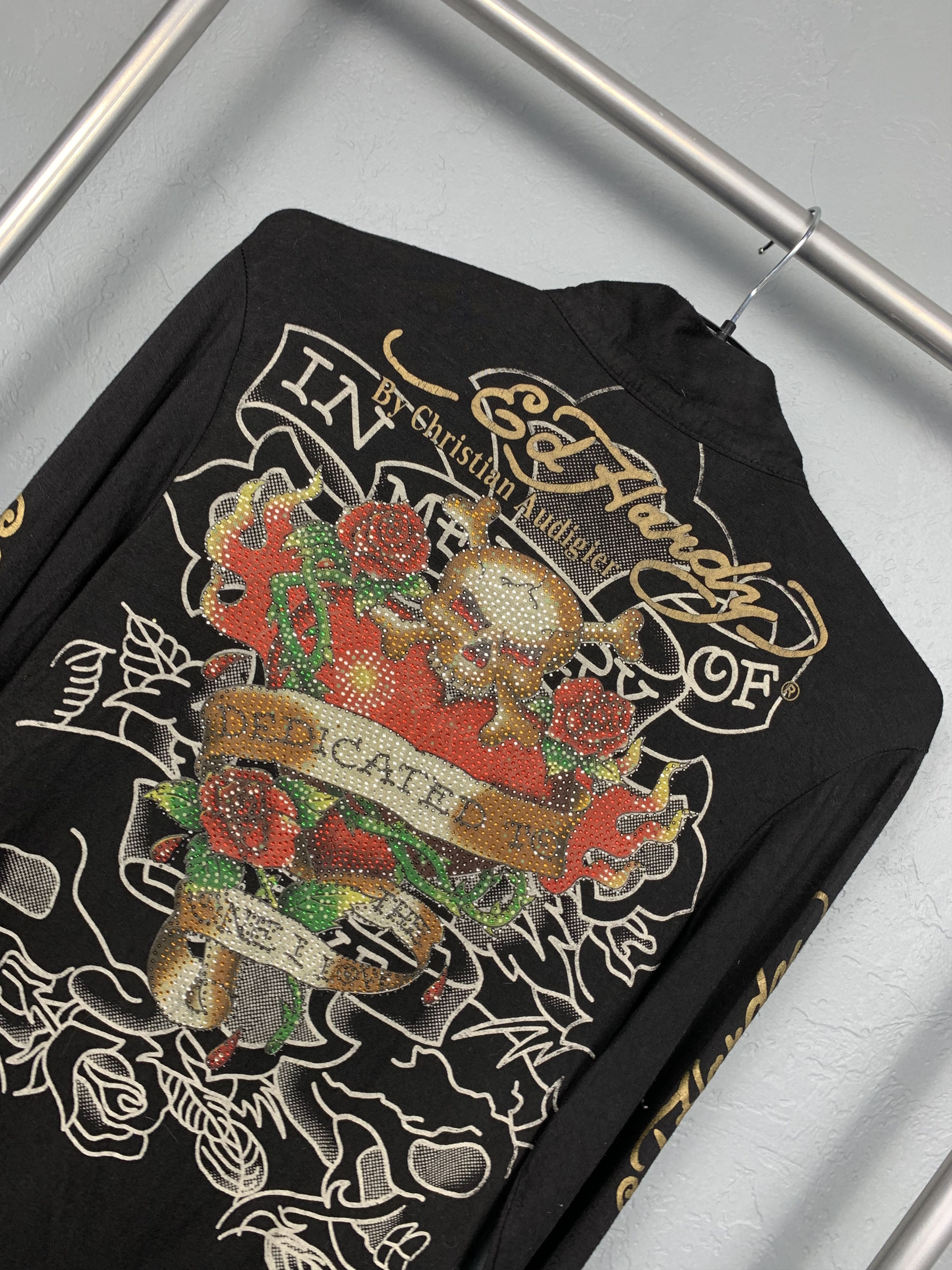 Christian Audigier × Ed Hardy × Vintage Ed Hardy by Christian Audigier Womens Zip Hoodie Size ONE SIZE - 2 Thumbnail