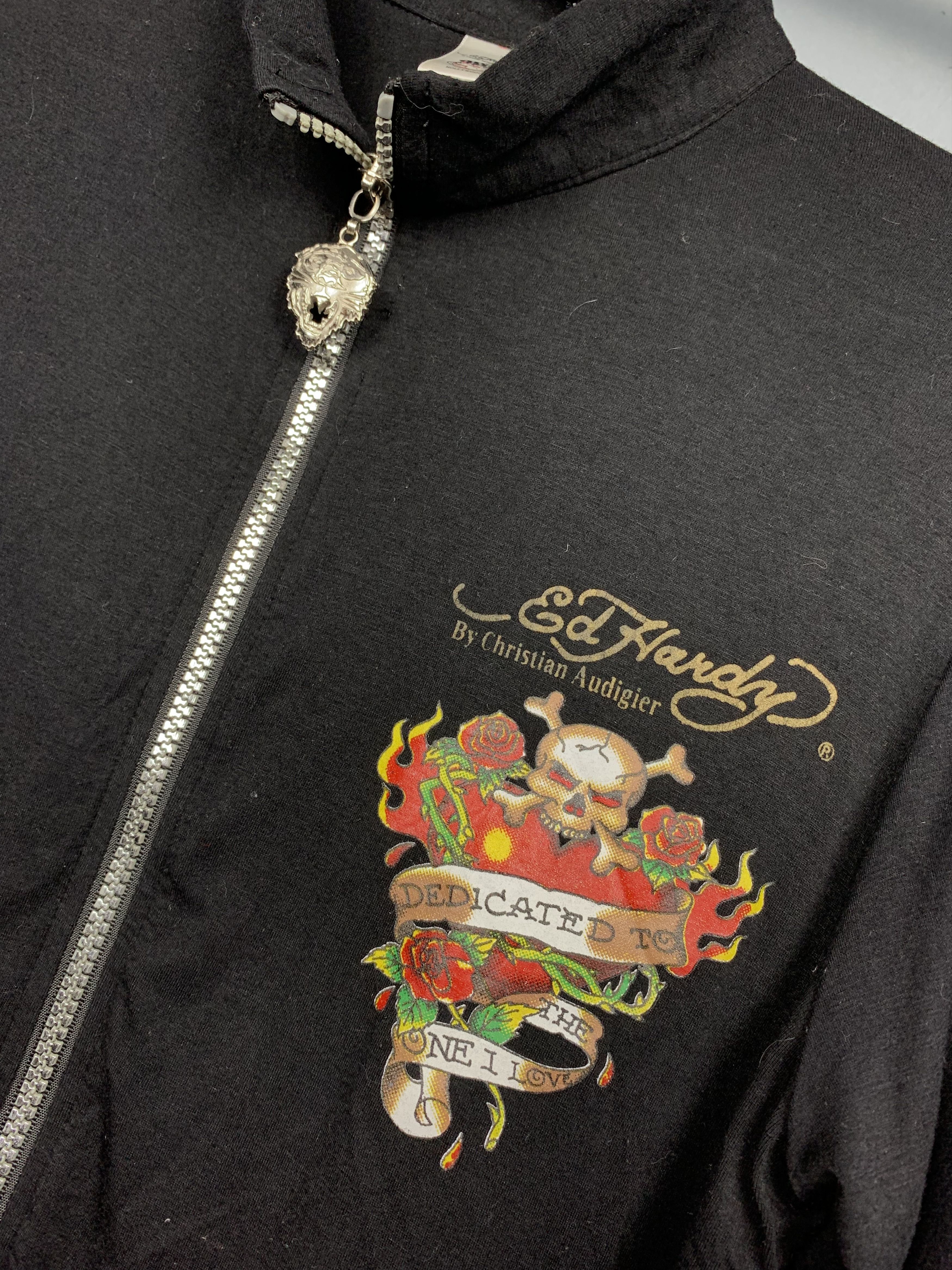 Christian Audigier × Ed Hardy × Vintage Ed Hardy by Christian Audigier Womens Zip Hoodie Size ONE SIZE - 4 Thumbnail