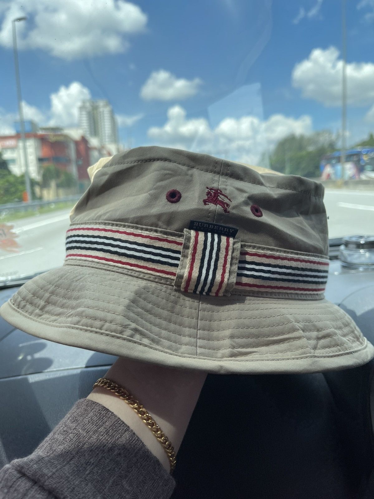 Burberry Y2K Burberry Black Label Bucket Hat Summer Size ONE SIZE - 2 Thumbnail