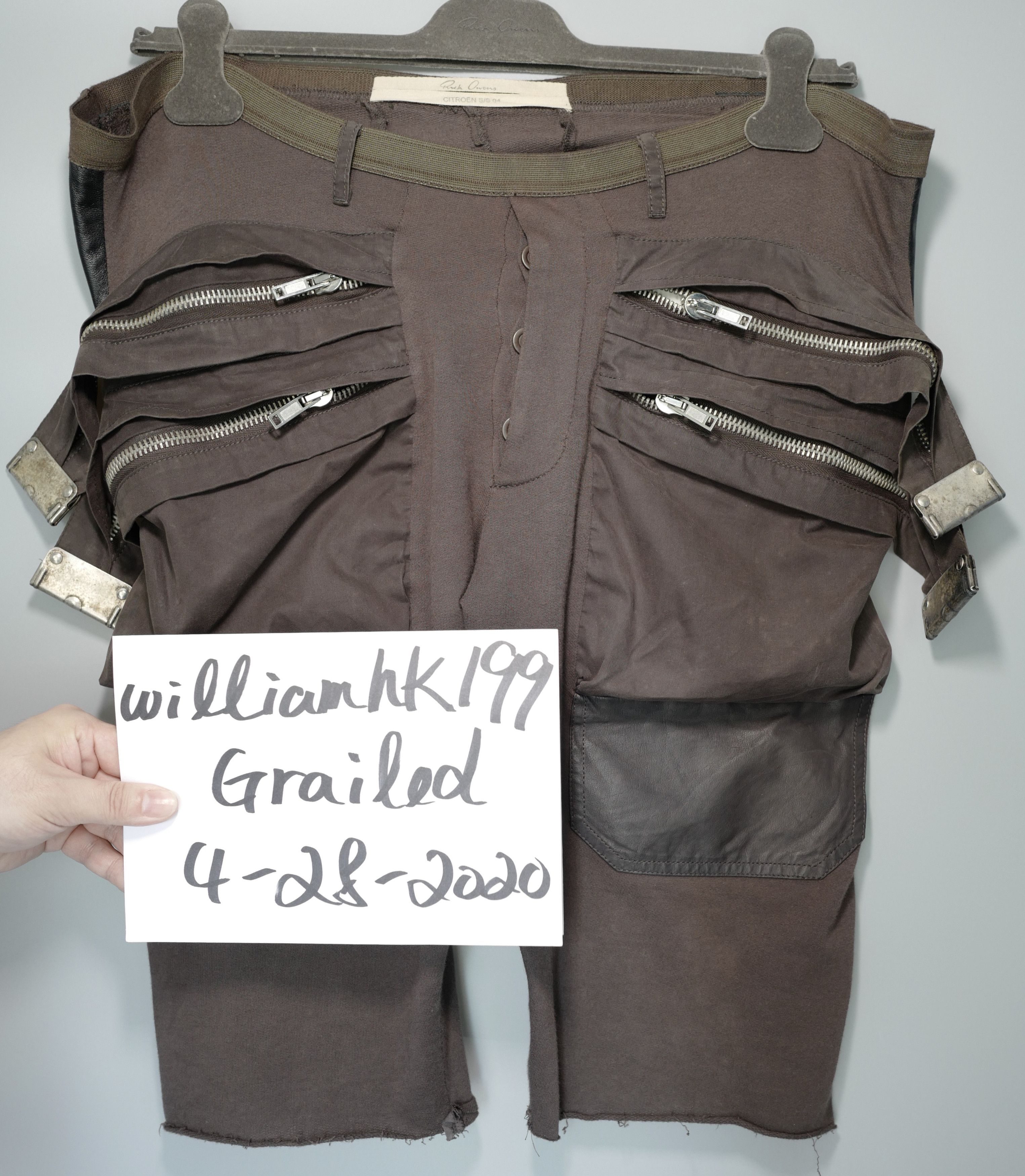 image of Rick Owens "citroen" Shorts in Chocolate Brown, Men's (Size 40)