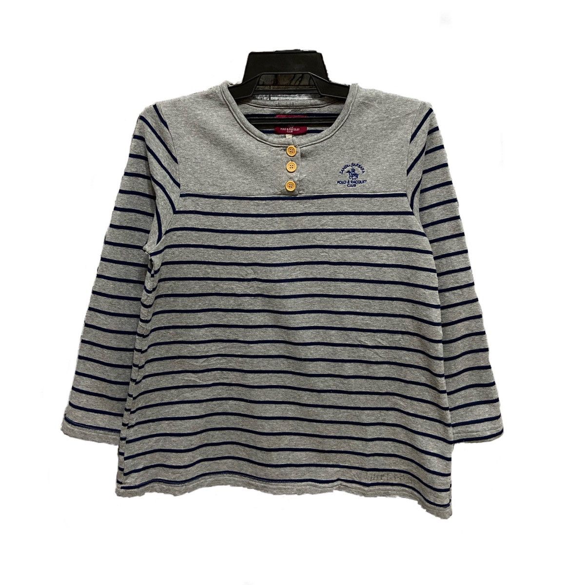 Japanese Brand Vintage Santa Barbara Polo stripe sweatshirt fit S Size S / US 4 / IT 40 - 1 Thumbnail