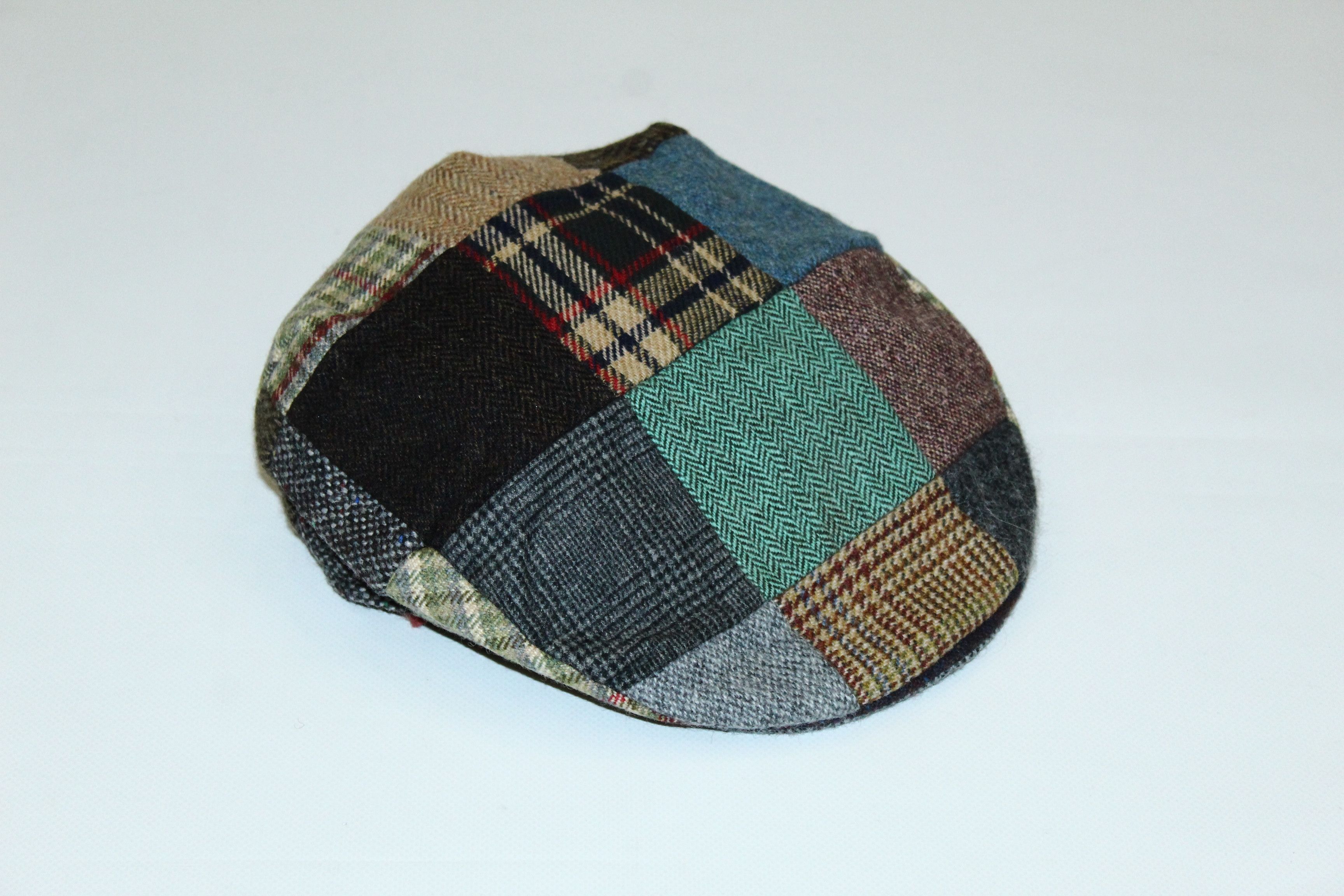 Donegal Tweed 💥Rare💥Hanna Hats of Donegal Tweed Patchwork Handcraft Cap Size ONE SIZE - 2 Thumbnail