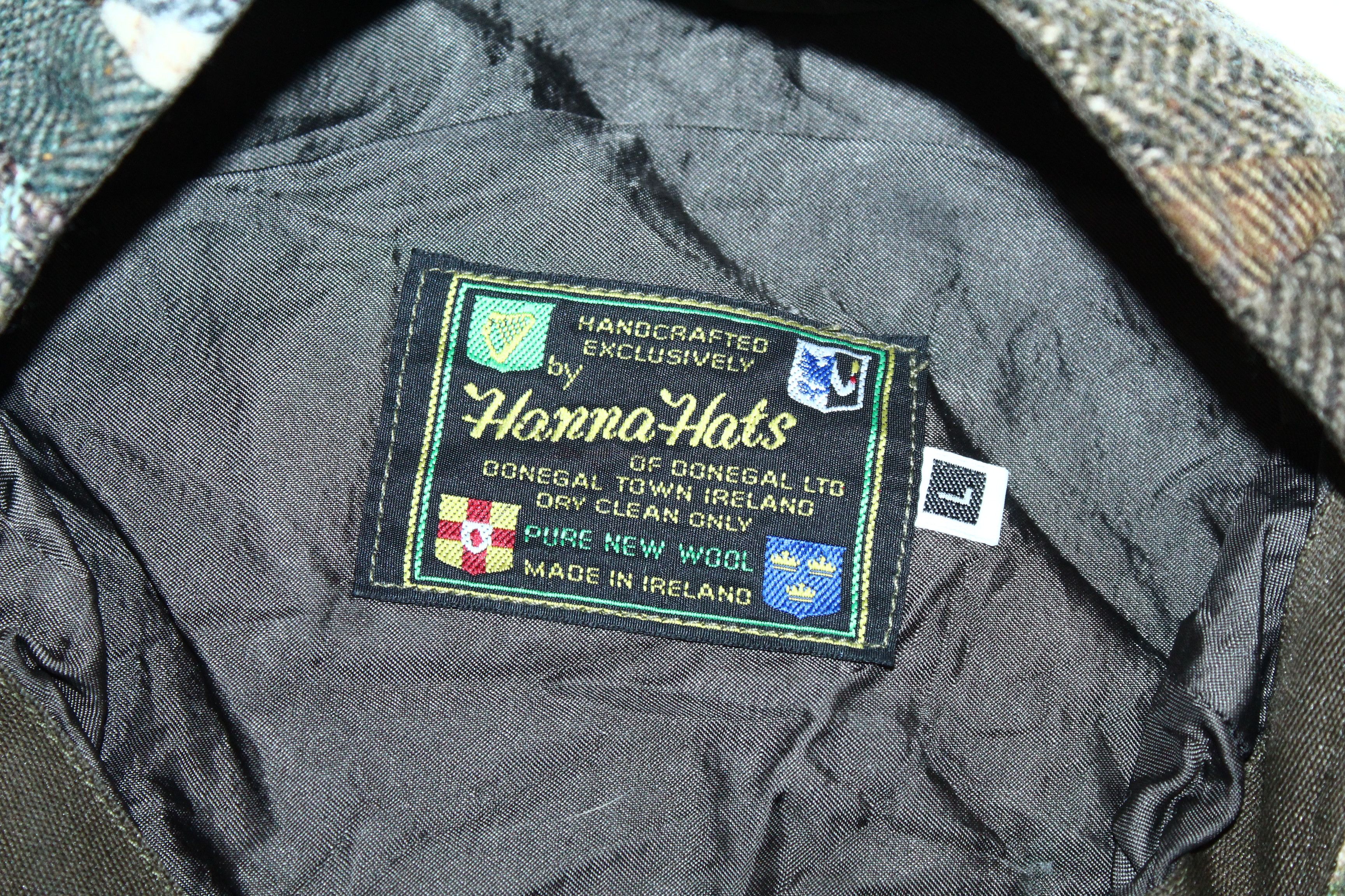 Donegal Tweed 💥Rare💥Hanna Hats of Donegal Tweed Patchwork Handcraft Cap Size ONE SIZE - 6 Thumbnail