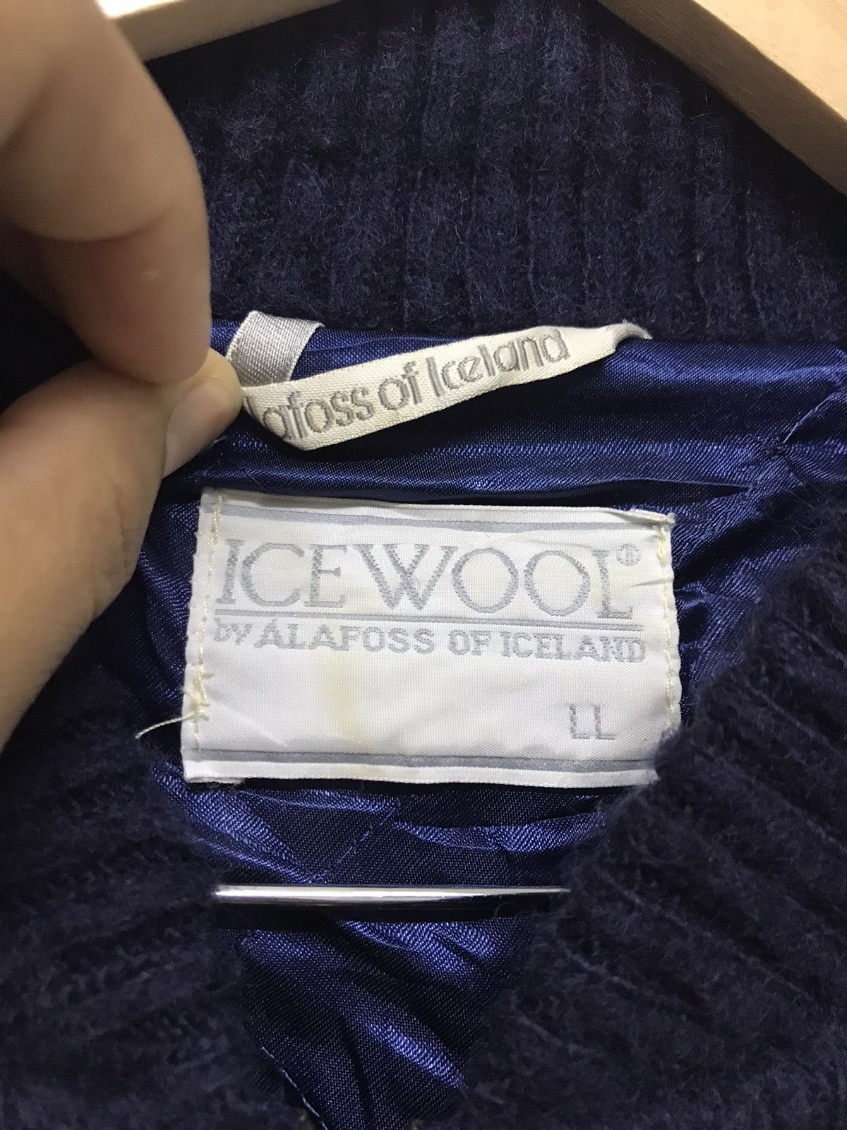 Japanese Brand Vintage Icewool by Alafoss of Iceland Knit Wool Jacket Size US XL / EU 56 / 4 - 13 Thumbnail