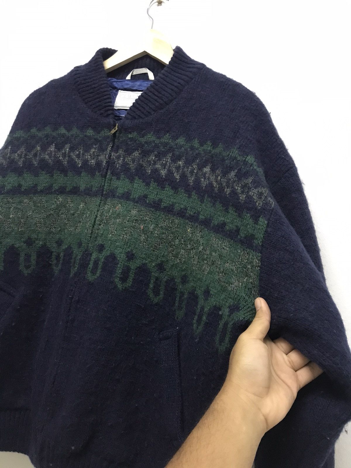 Japanese Brand Vintage Icewool by Alafoss of Iceland Knit Wool Jacket Size US XL / EU 56 / 4 - 7 Thumbnail
